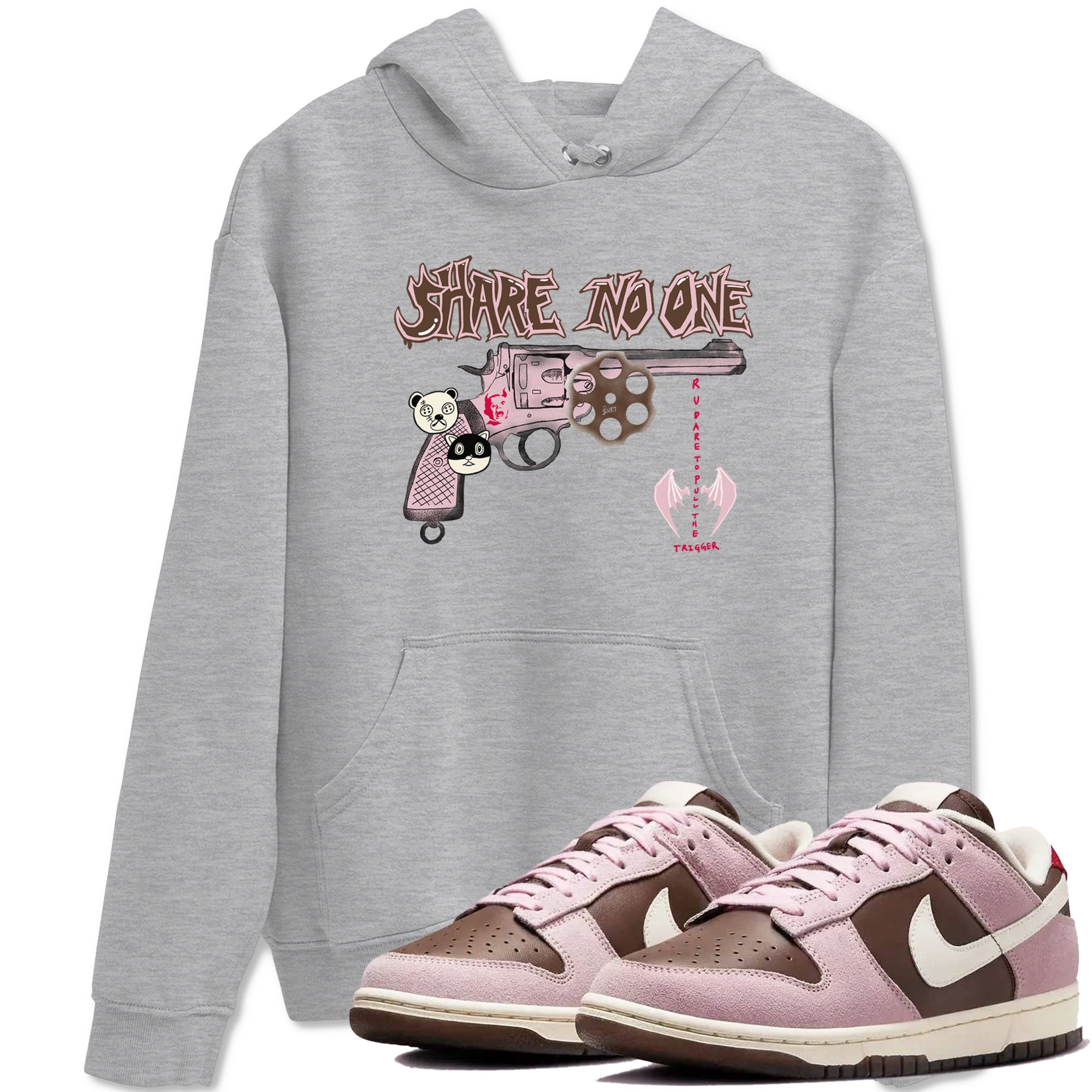 Share No One snkmatch Tees - Dunk Cacao Wow And Pink foam
