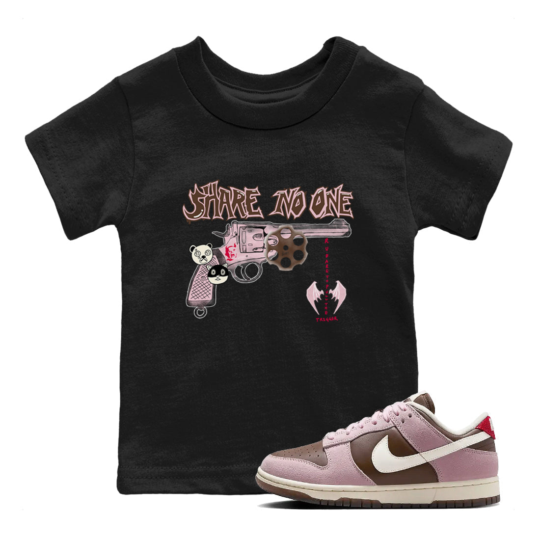 Share No One snkmatch Tees Kids - Dunk Cacao Wow And Pink foam