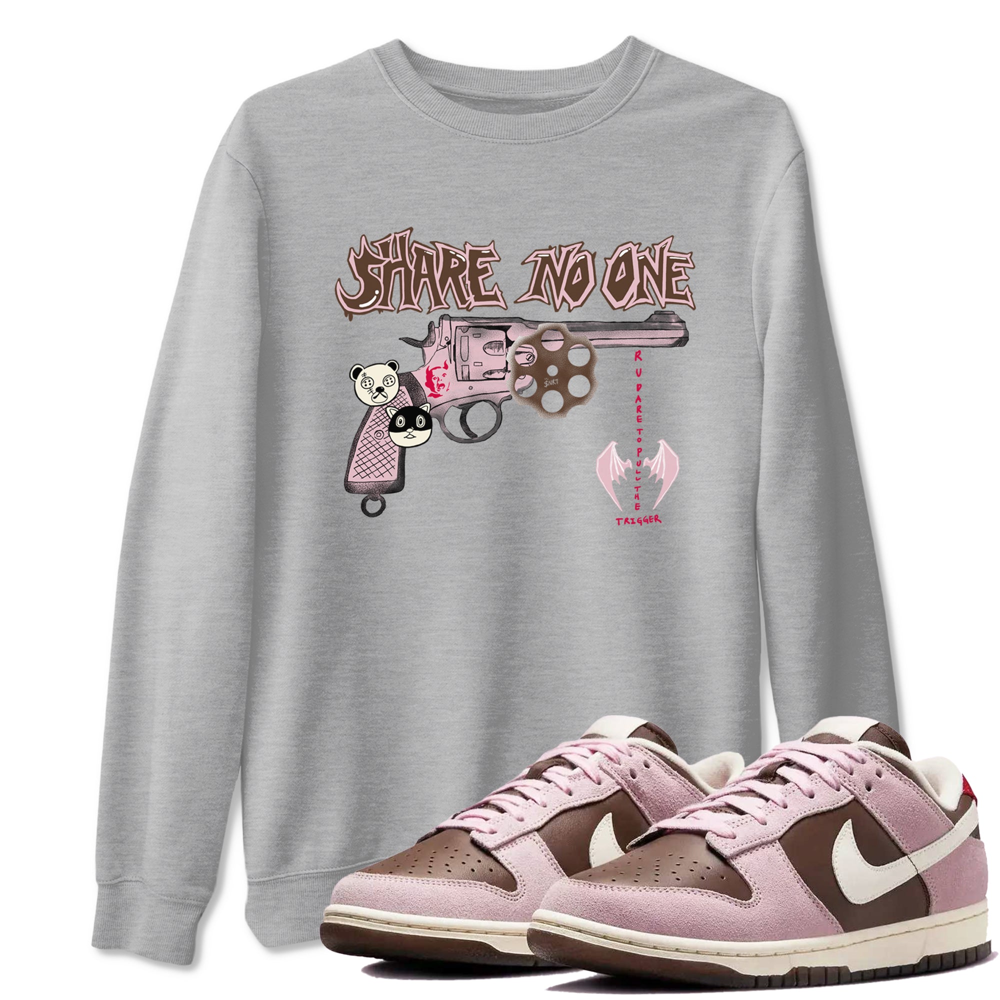 Share No One snkmatch Tees - Dunk Cacao Wow And Pink foam