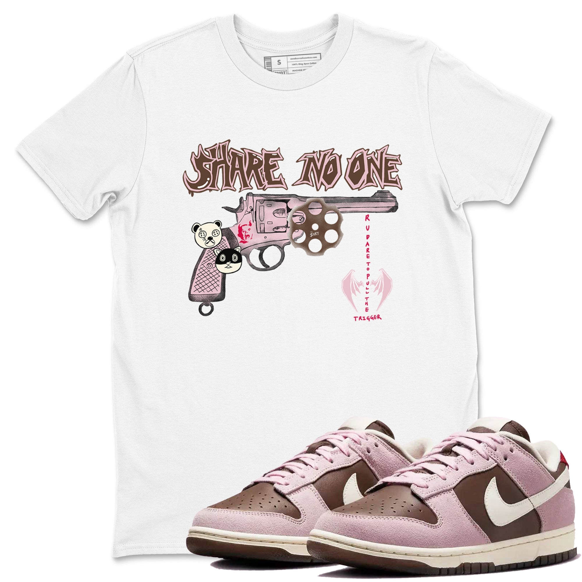 Share No One snkmatch Tees - Dunk Cacao Wow And Pink foam