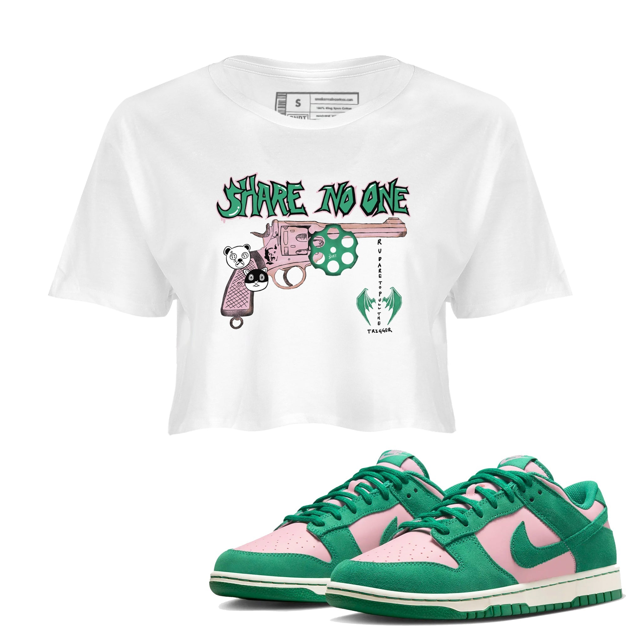 Share No One snkmatch Women's Top - Dunk Medium Soft Pink Malachite