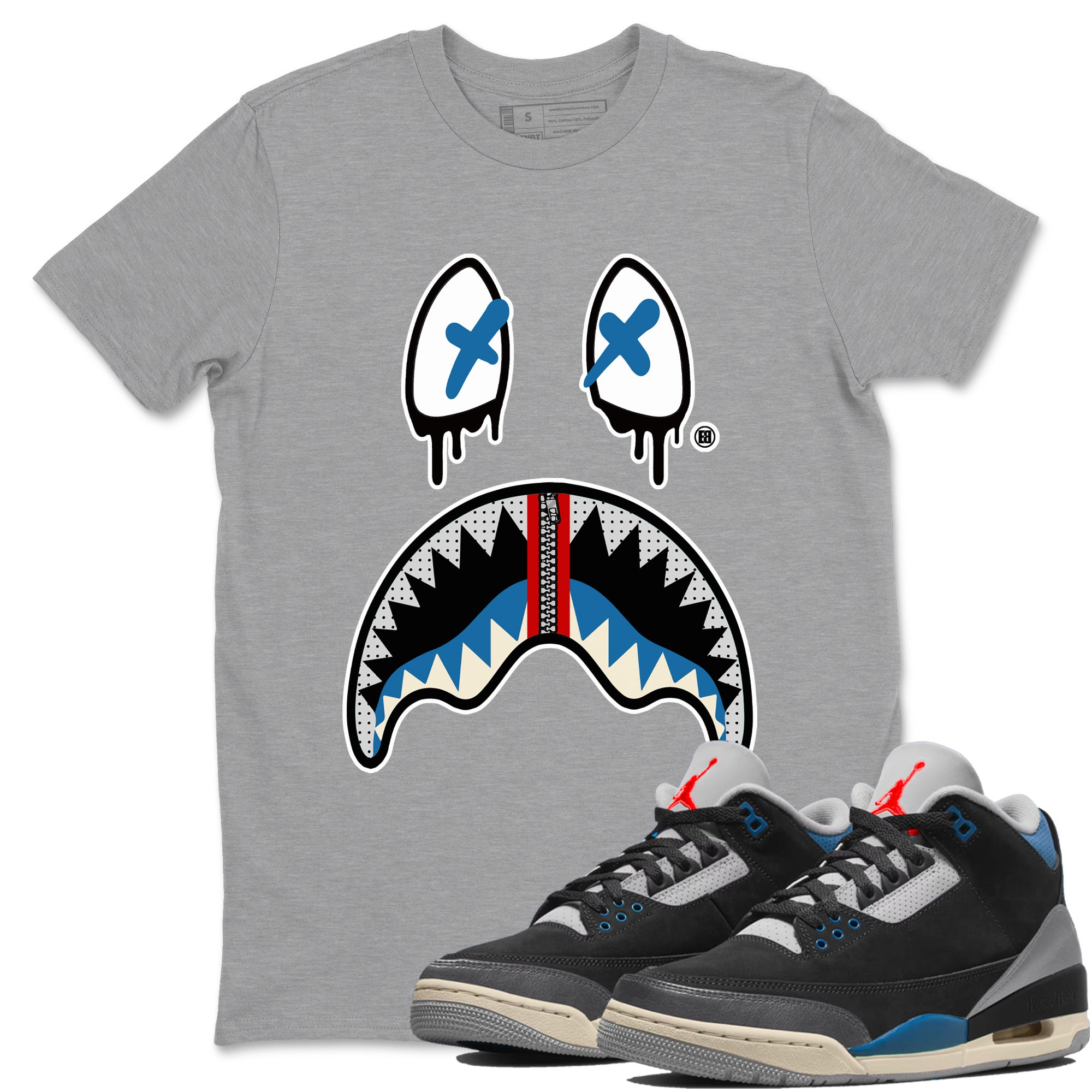 Shark Face snkmatch Tees - Air Jordan 3 Rare Air