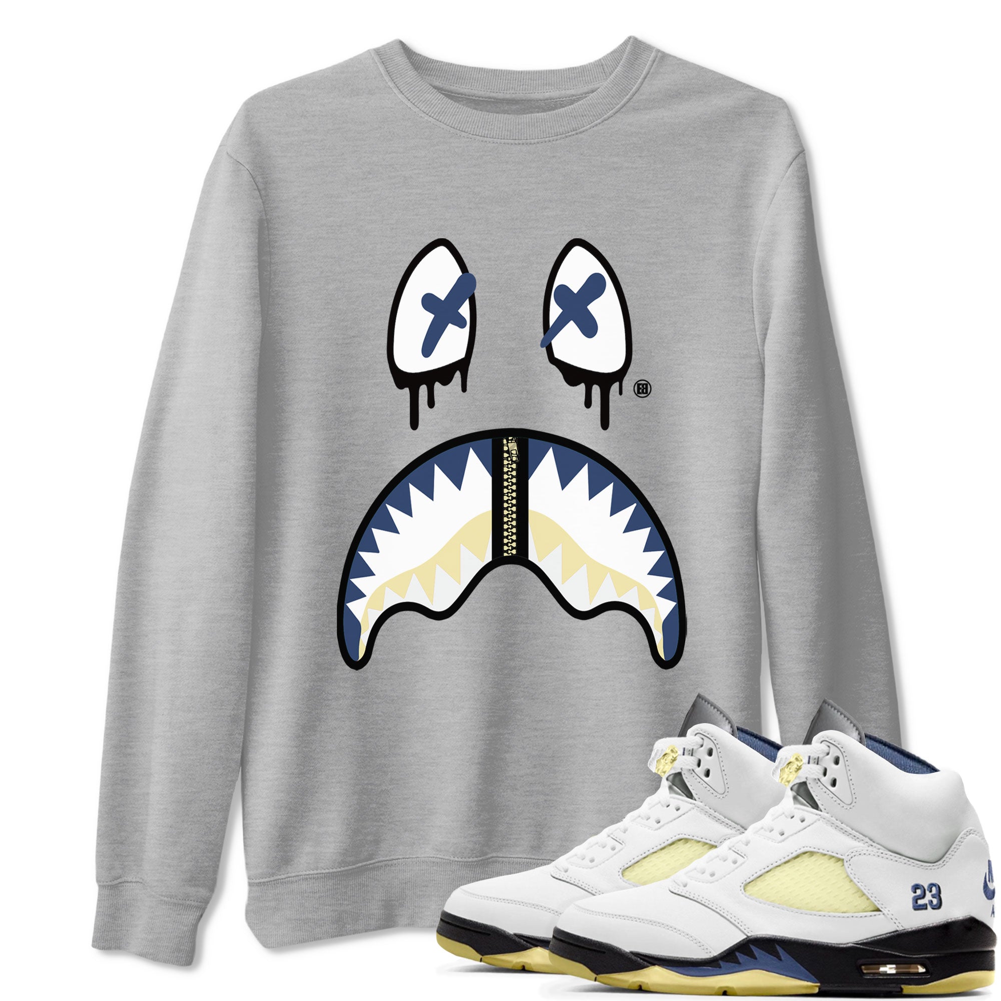 Shark Face snkmatch Tee - Air Jordan 5 A Ma Maniere x Photon Dust