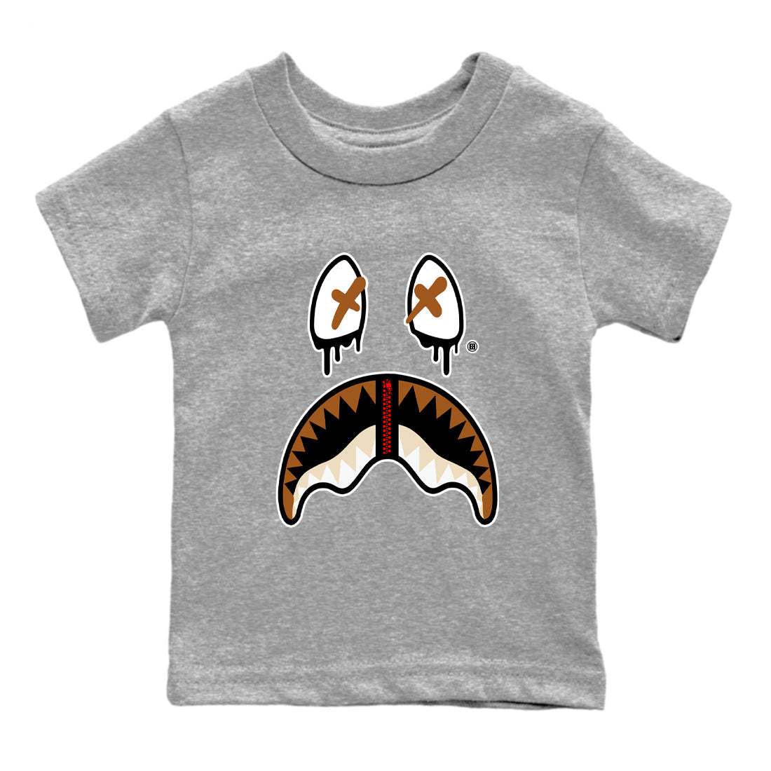 Shark Face snkmatch Tees Kids - Air Jordan 5 Archaeo Brown