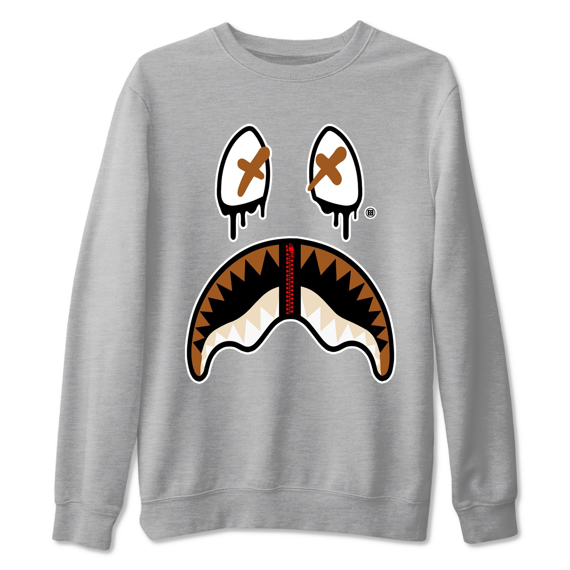 Shark Face snkmatch Tees - Air Jordan 5 Archaeo Brown