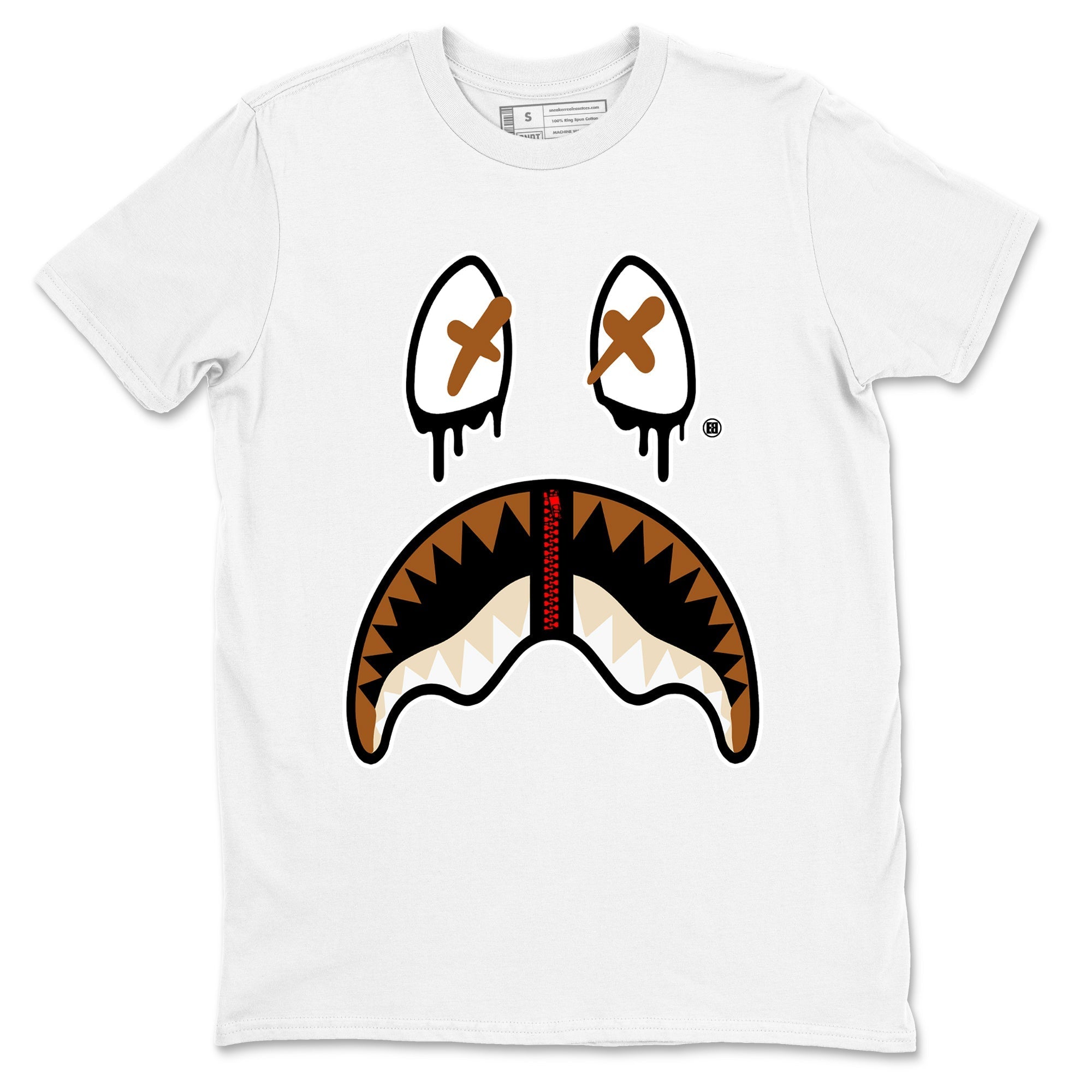 Shark Face snkmatch Tees - Air Jordan 5 Archaeo Brown