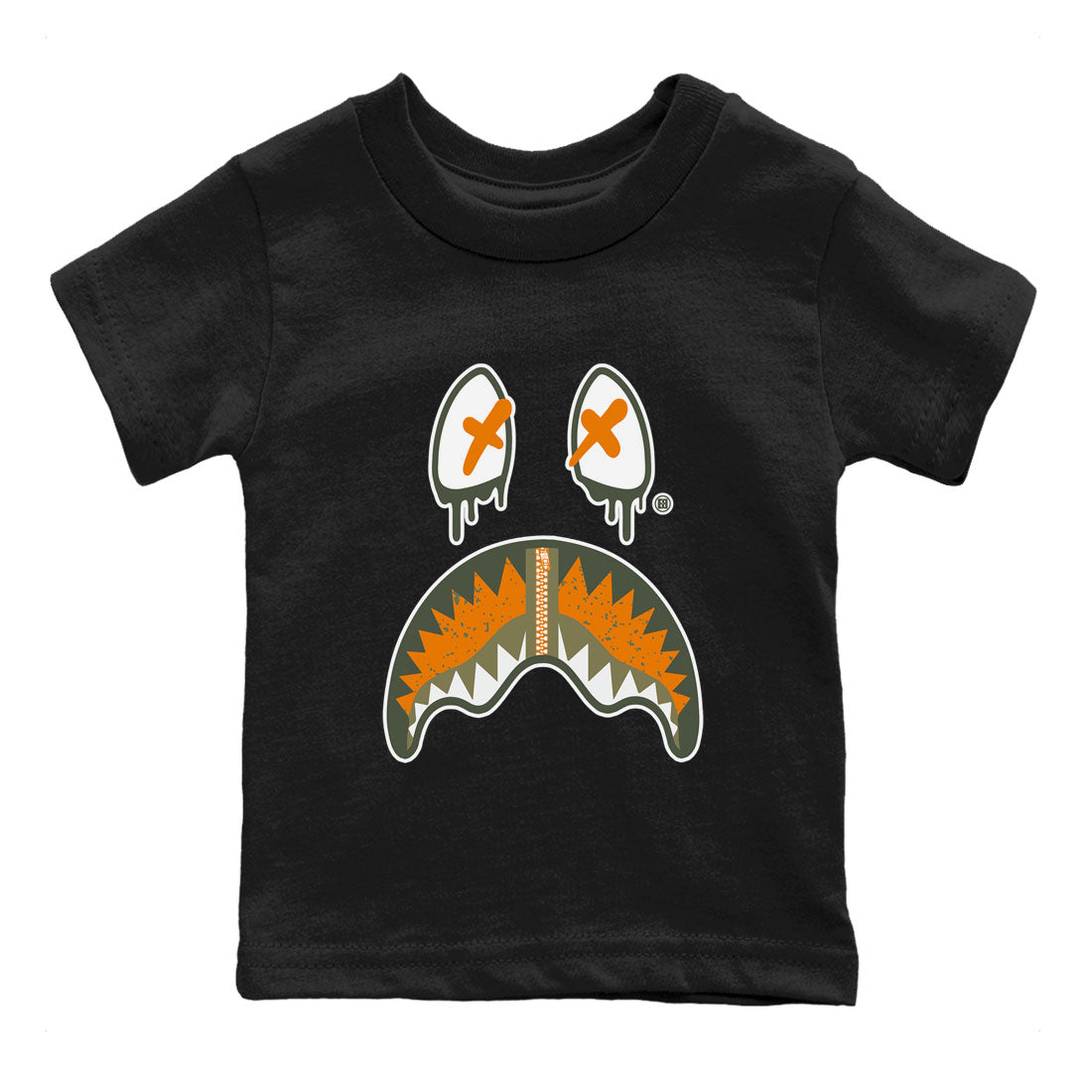 Shark Face snkmatch Tees Kids - Air Jordan 5 Olive