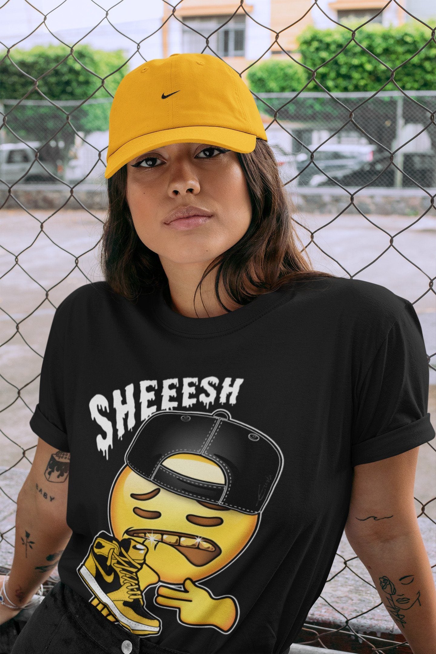 Sheesh Unisex Tops - Air Jordan 1 Pollen