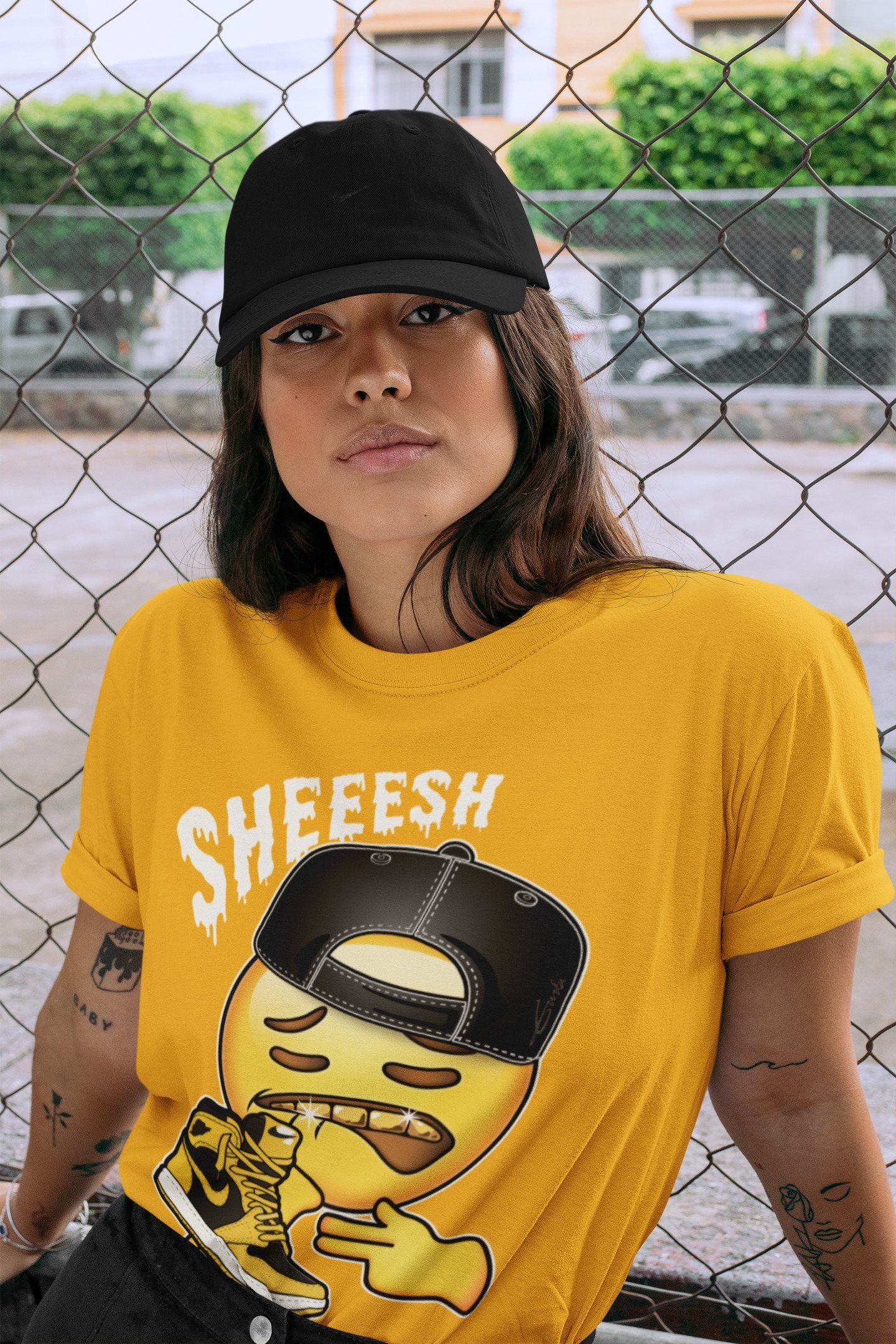 Sheesh Unisex Tops - Air Jordan 1 Pollen