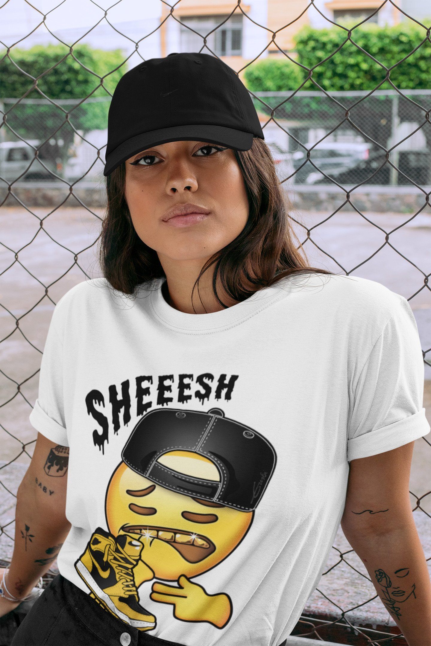Sheesh Unisex Tops - Air Jordan 1 Pollen