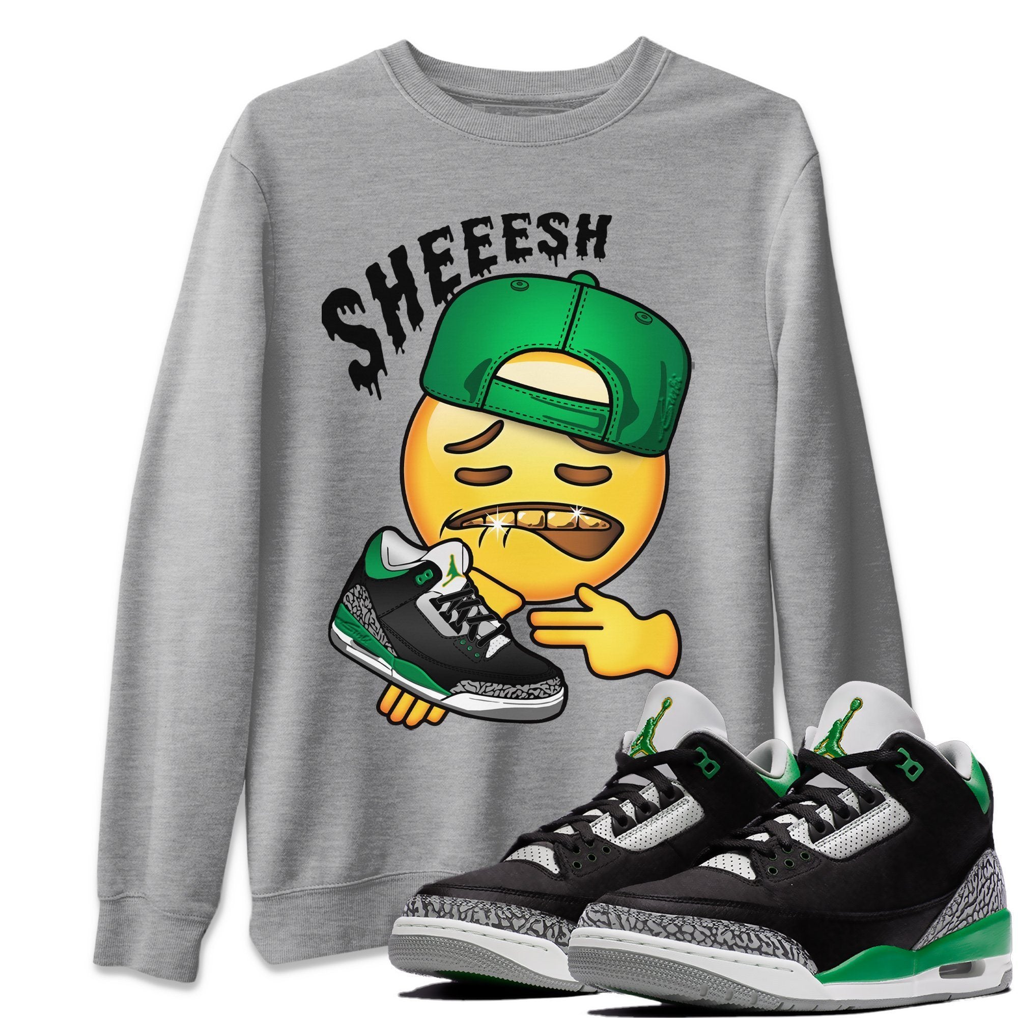 Sheesh Unisex Tops - Air Jordan 3 Pine Green