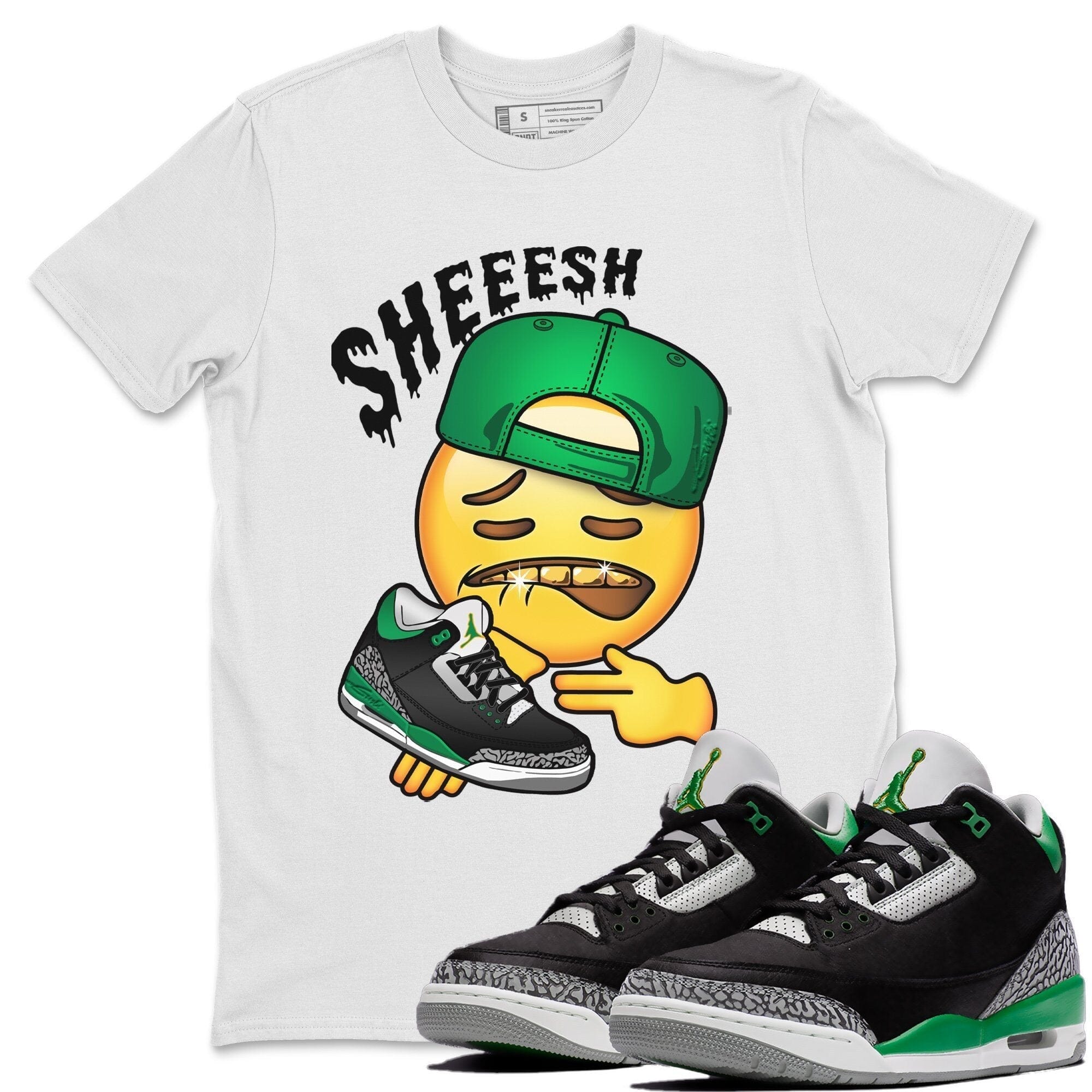 Sheesh Unisex Tops - Air Jordan 3 Pine Green