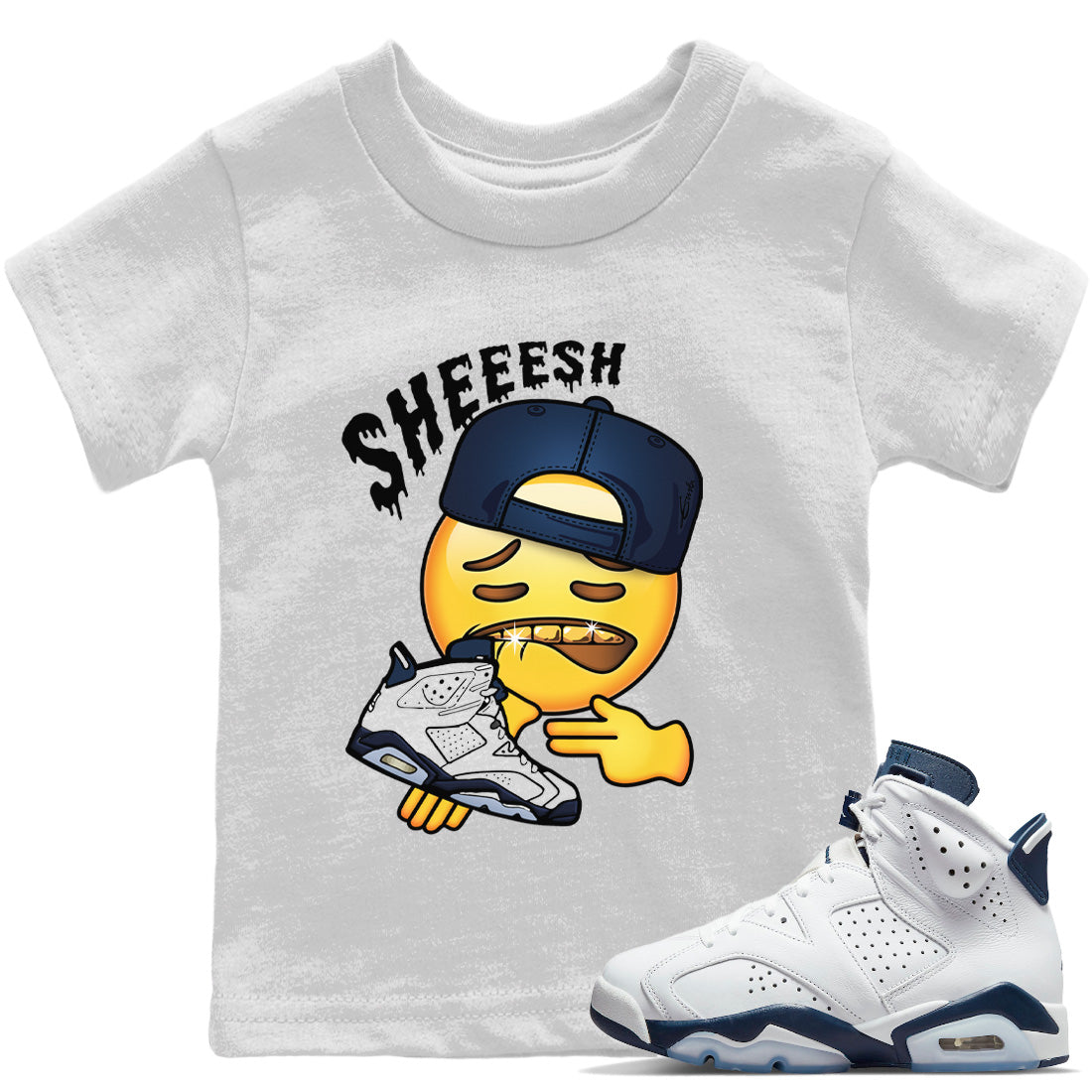 Sheesh Kids Tops - Air Jordan 6 Midnight Navy