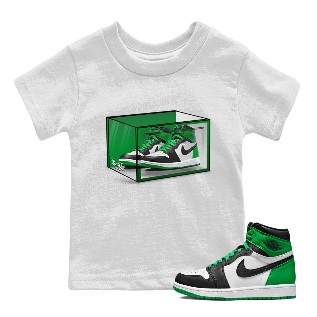 Shoe Box Kids Tops - Air Jordan 1 Celtics