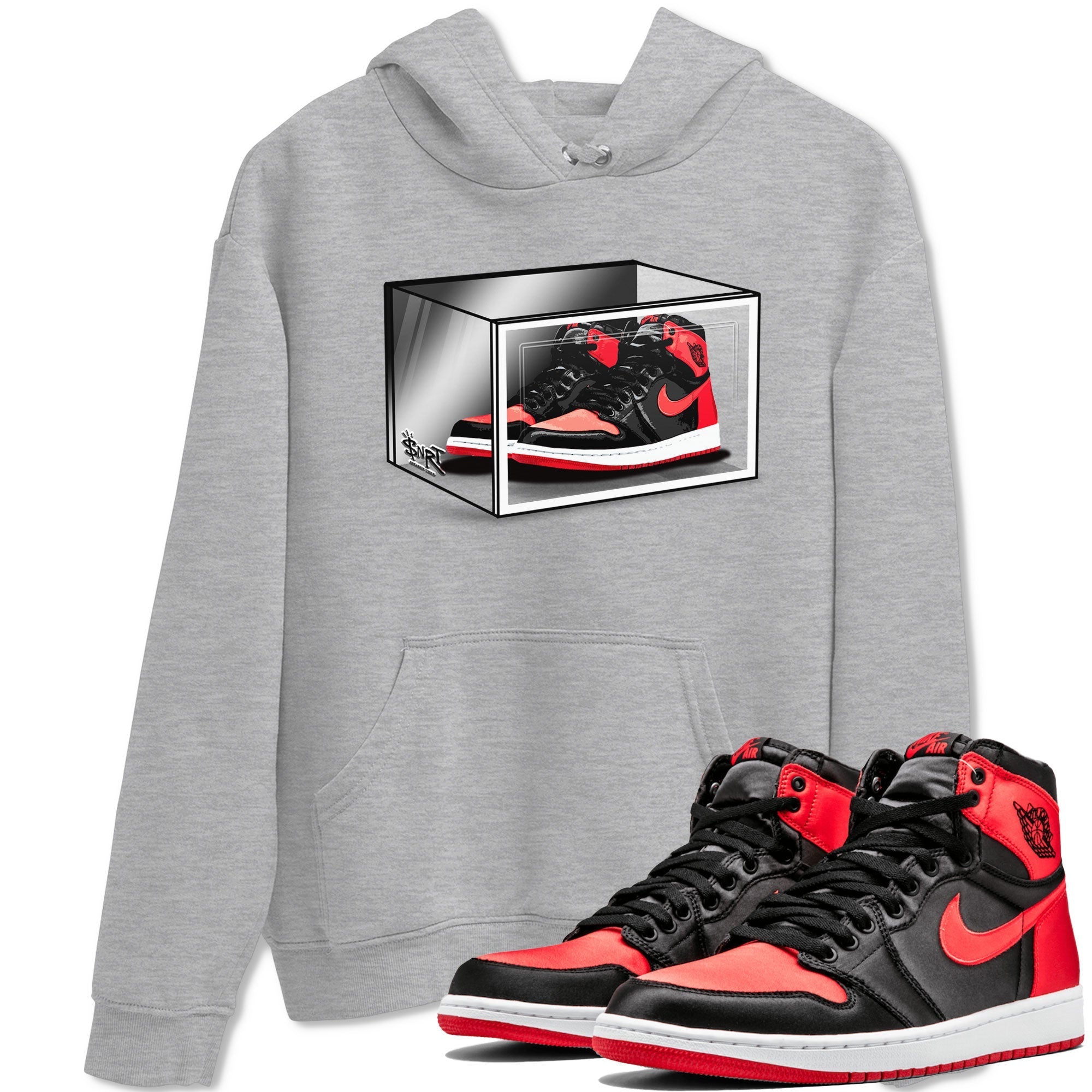 Shoe Box snkmatch Tee - Air Jordan 1 Satin Bred