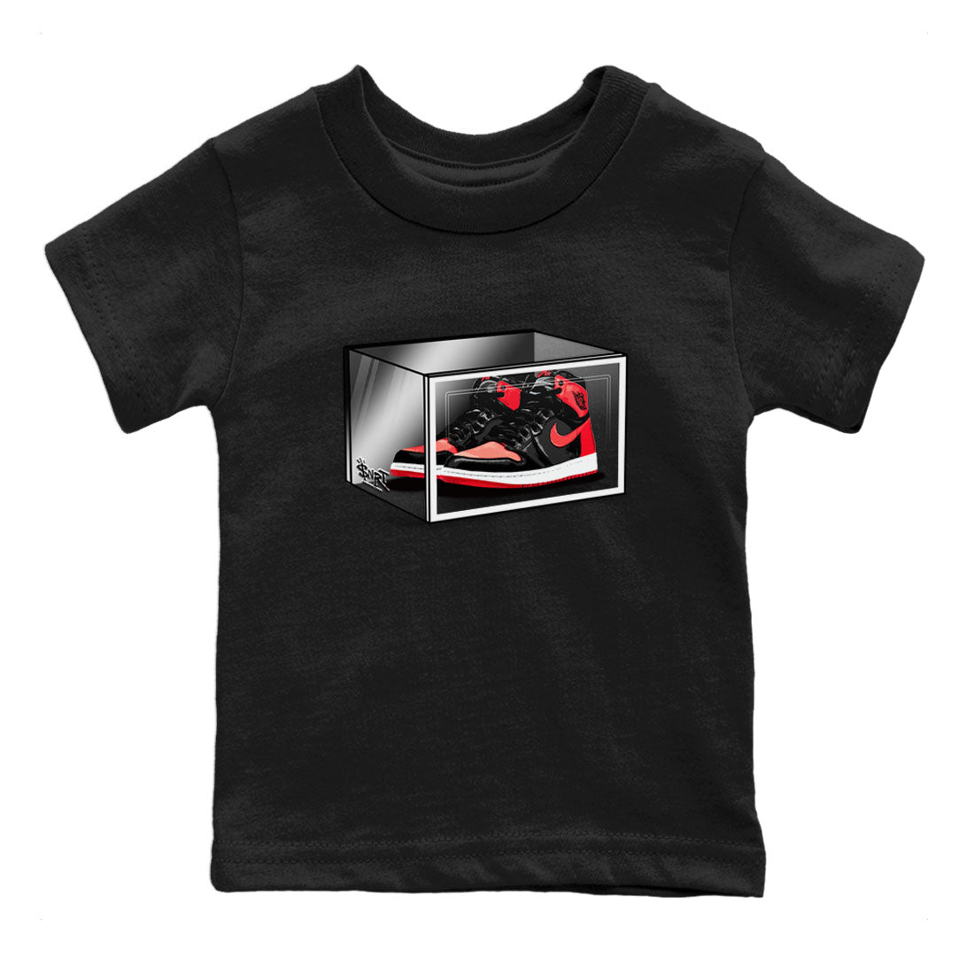 Shoe Box snkmatch Tee Kids - Air Jordan 1 Satin Bred