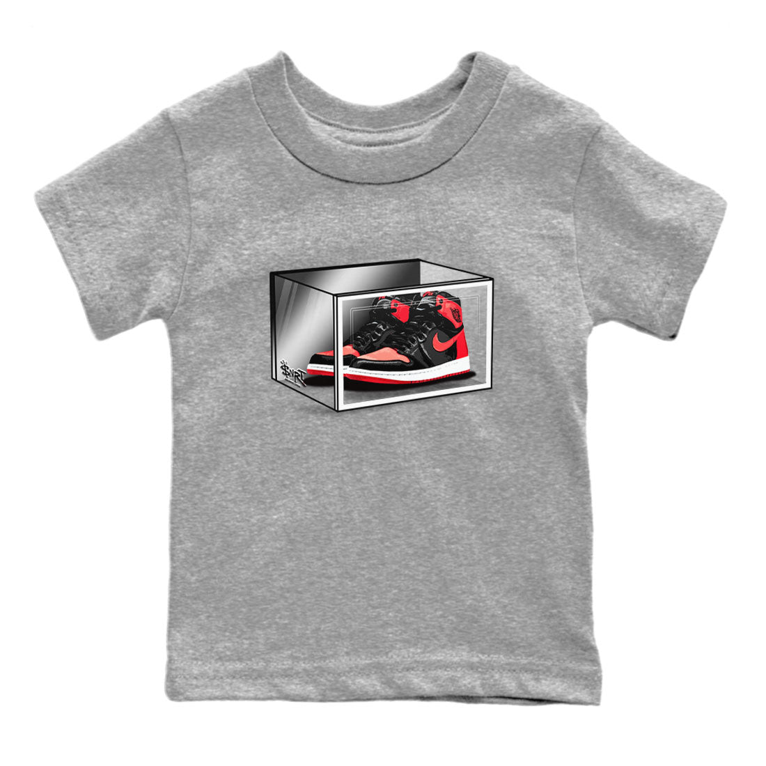 Shoe Box snkmatch Tee Kids - Air Jordan 1 Satin Bred