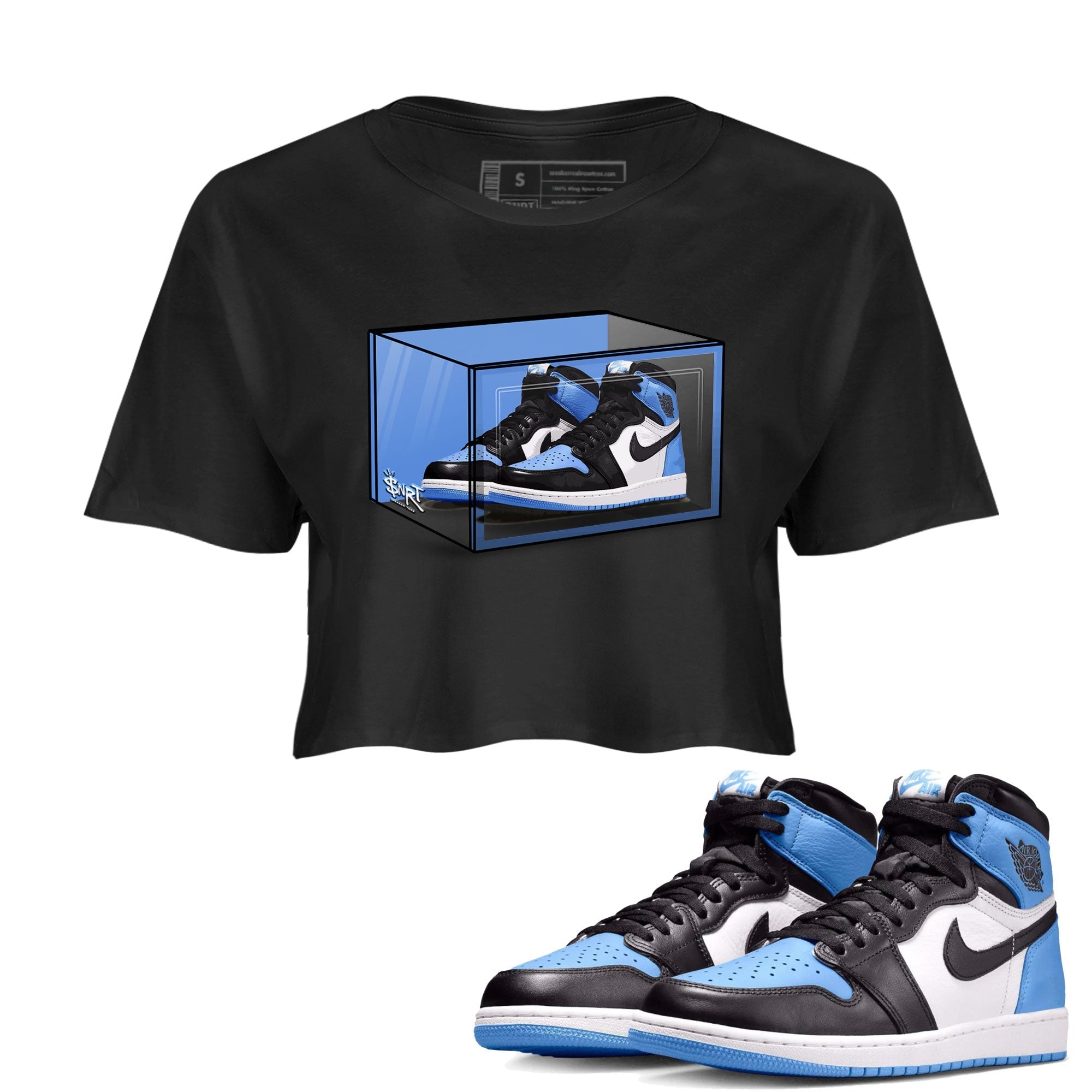 Shoe Box snkmatch Women's Top - Air Jordan 1 UNC Toe