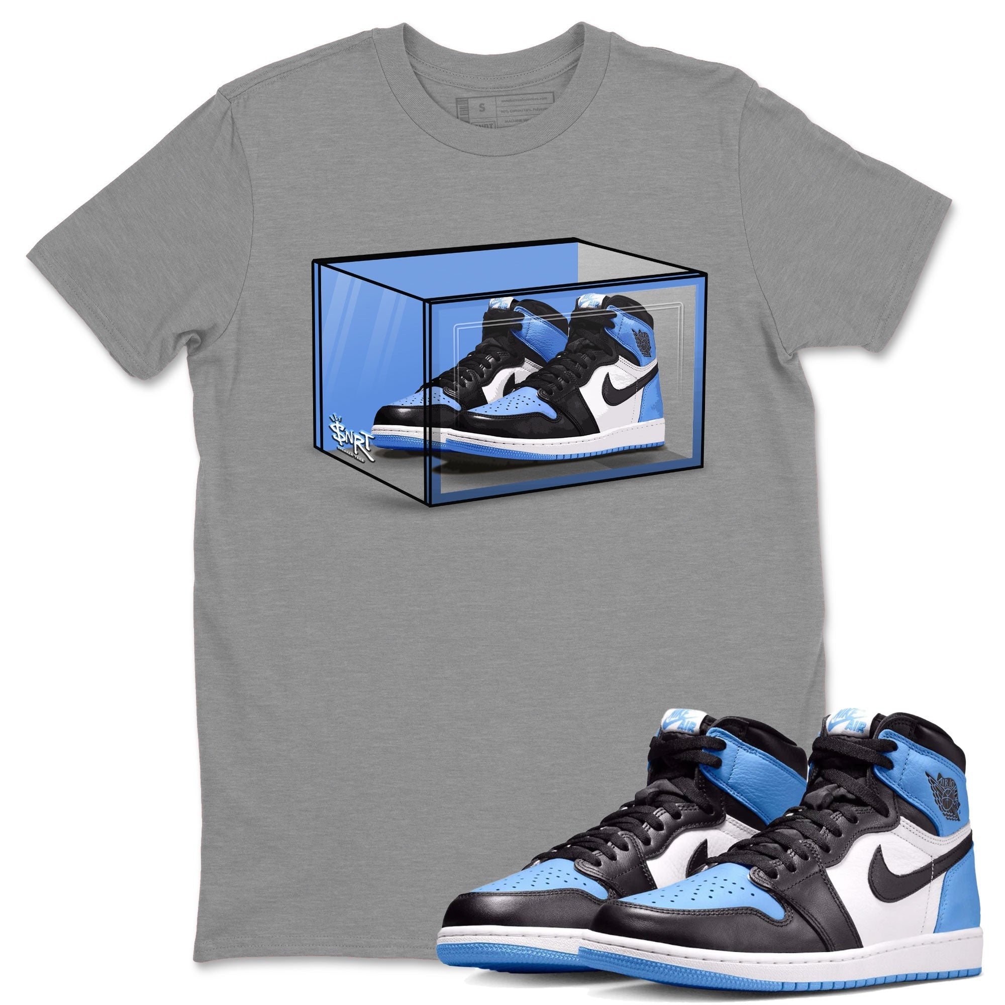 Shoe Box snkmatch Tee - Air Jordan 1 UNC Toe