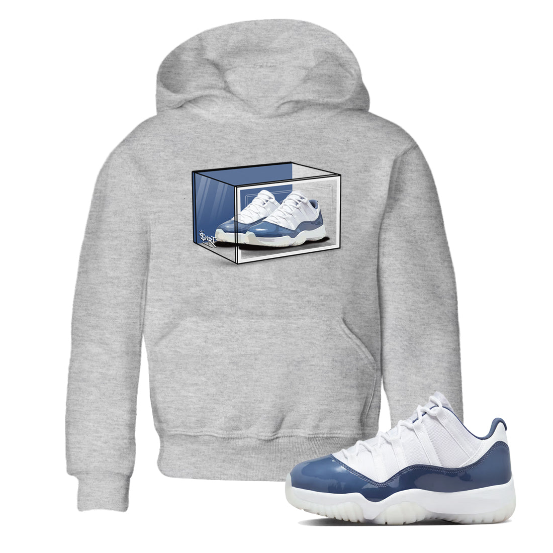 Shoe Box snkmatch Tees Kids - Air Jordan 11 Diffused Blue