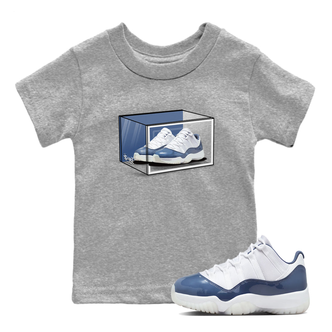 Shoe Box snkmatch Tees Kids - Air Jordan 11 Diffused Blue