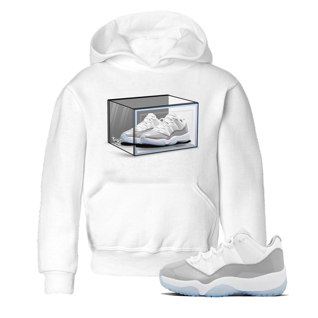 Shoe Box snkmatch Tee Kids - Air Jordan 11 White Cement