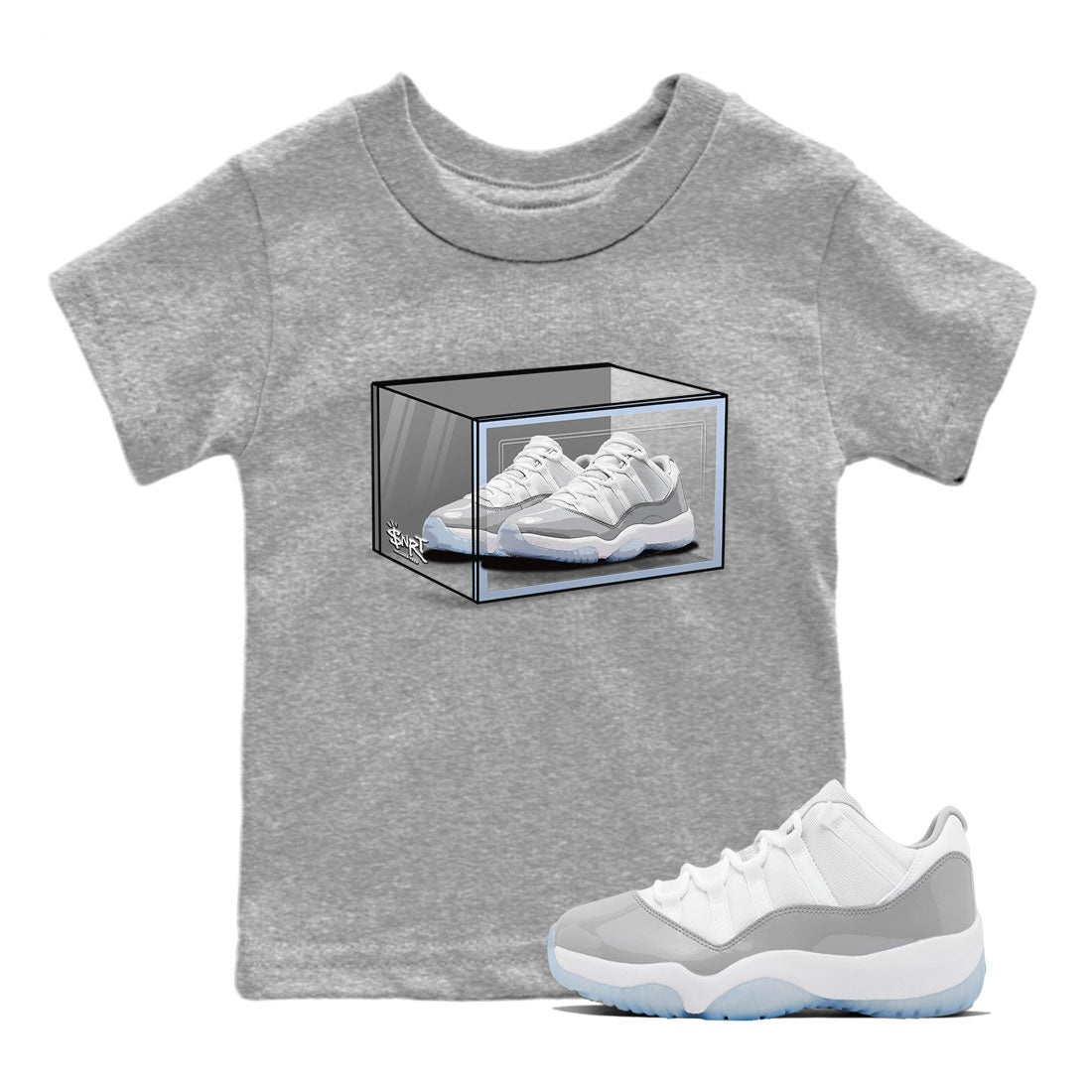 Shoe Box snkmatch Tee Kids - Air Jordan 11 White Cement