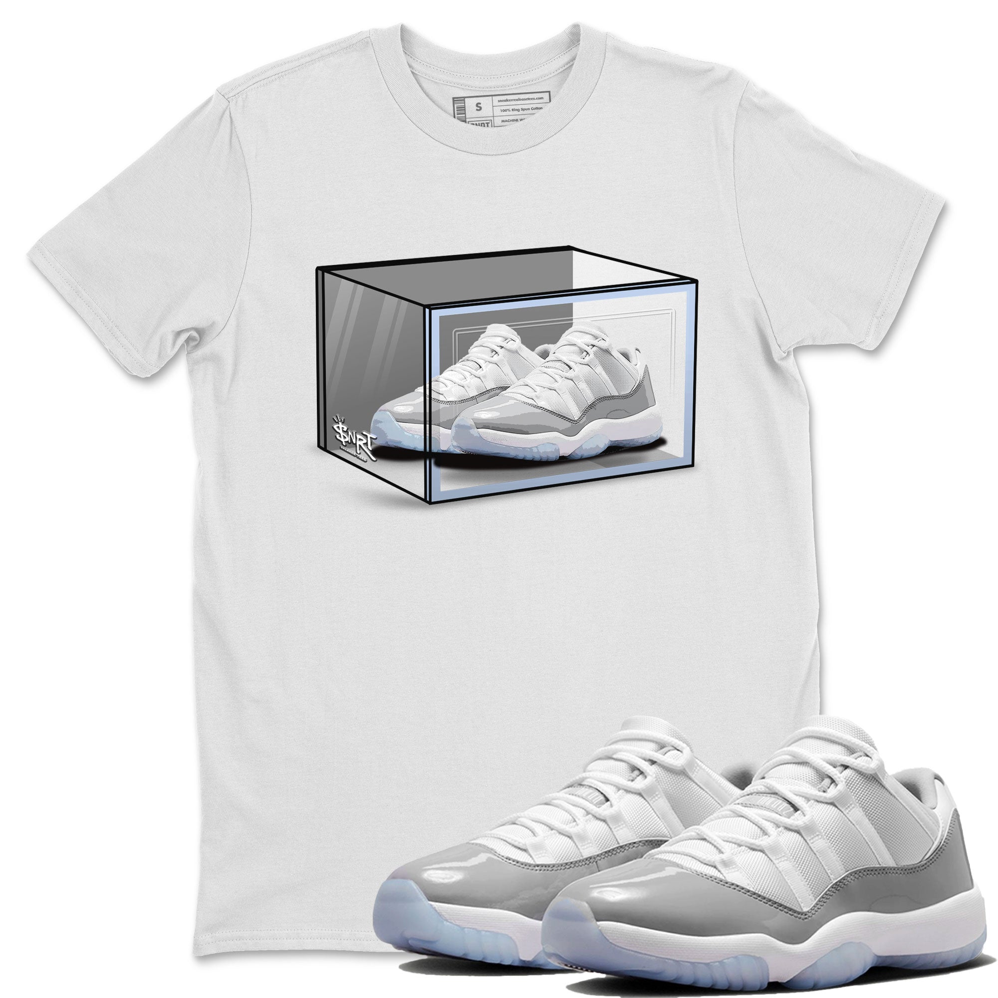 Shoe Box snkmatch Tee - Air Jordan 11 White Cement