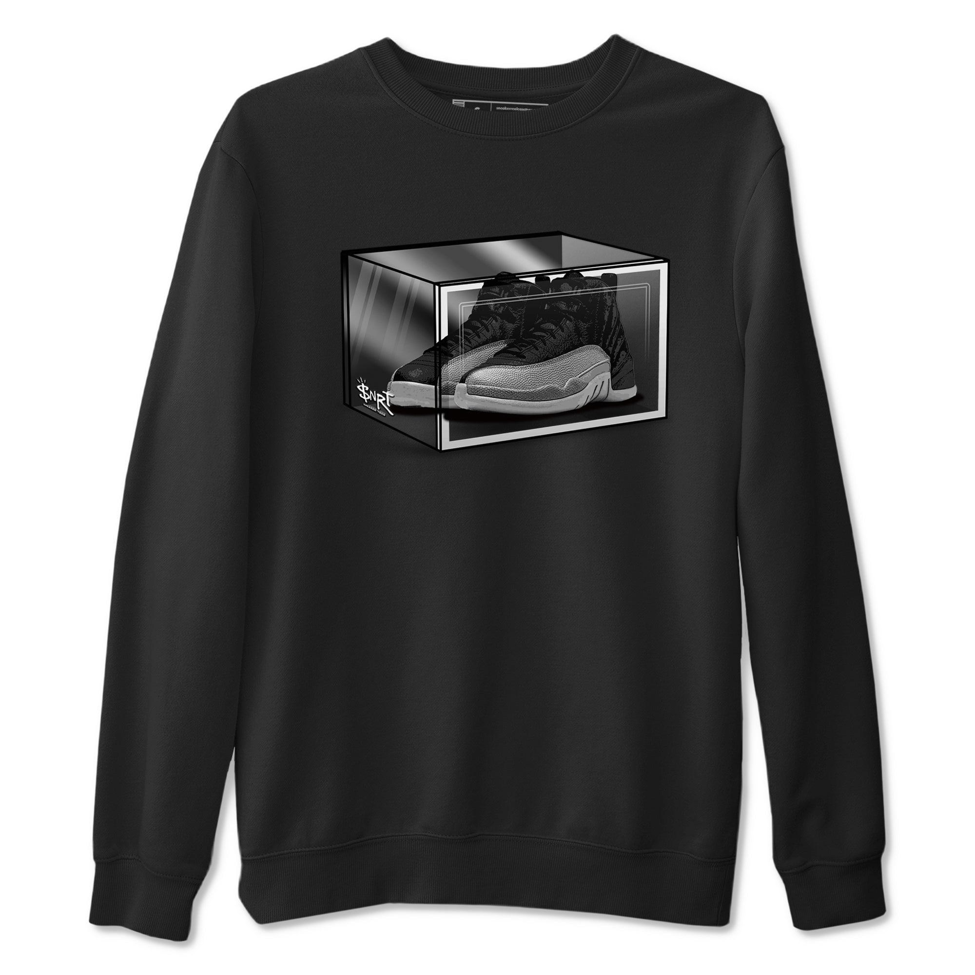 Shoe Box snkmatch Tees - Air Jordan 12 Black Wolf Grey