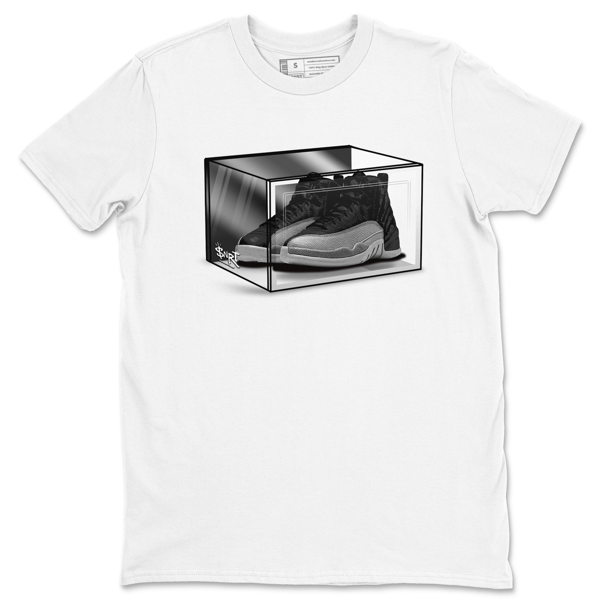 Shoe Box snkmatch Tees - Air Jordan 12 Black Wolf Grey