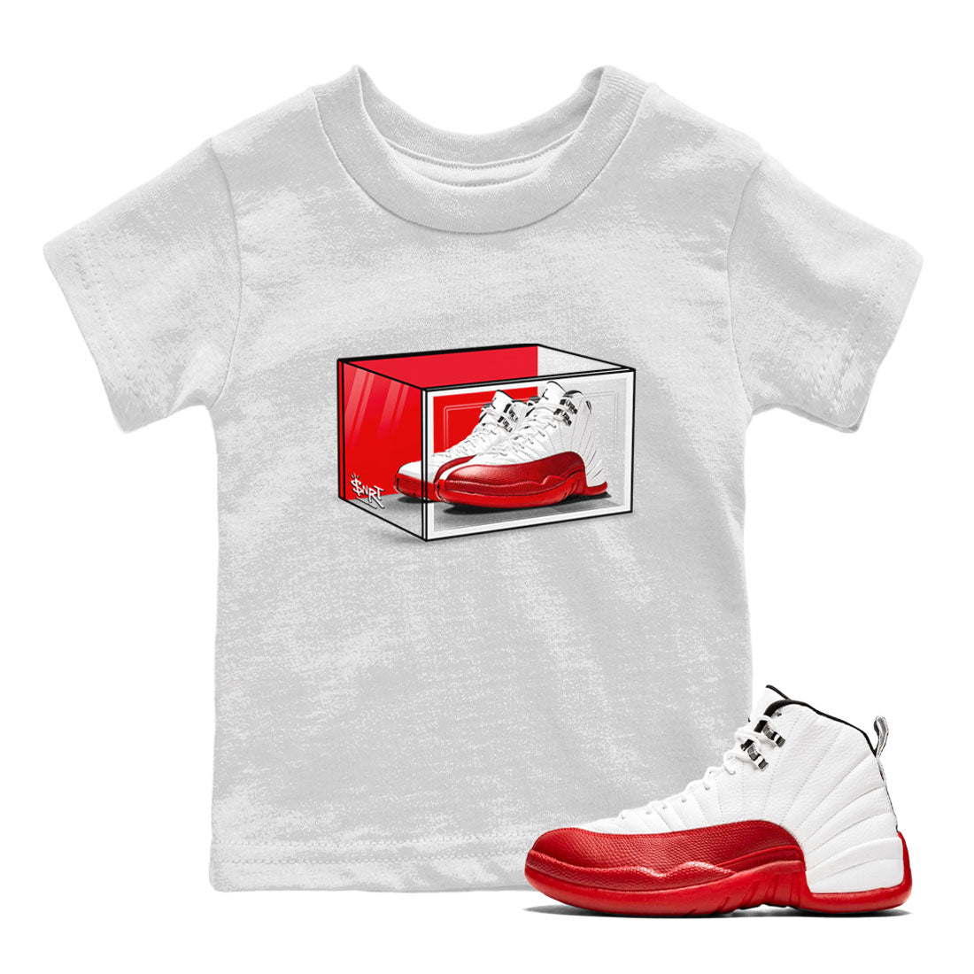 Shoe Box snkmatch Tee Kids - Air Jordan 12 Cherry