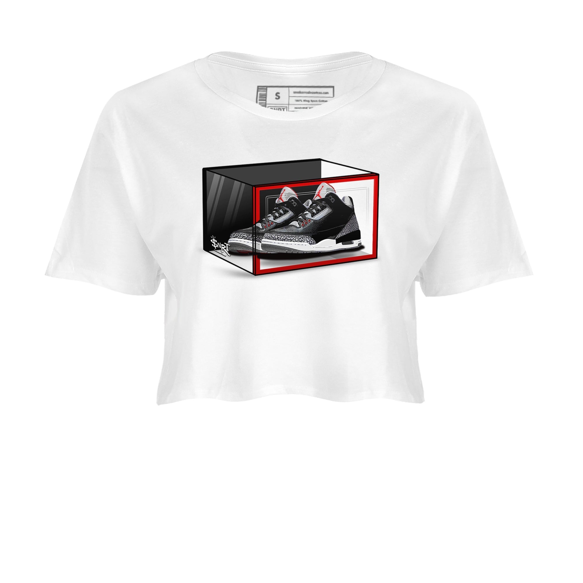 Shoe Box snkmatch Women's Top - Air Jordan 3 Black Cement