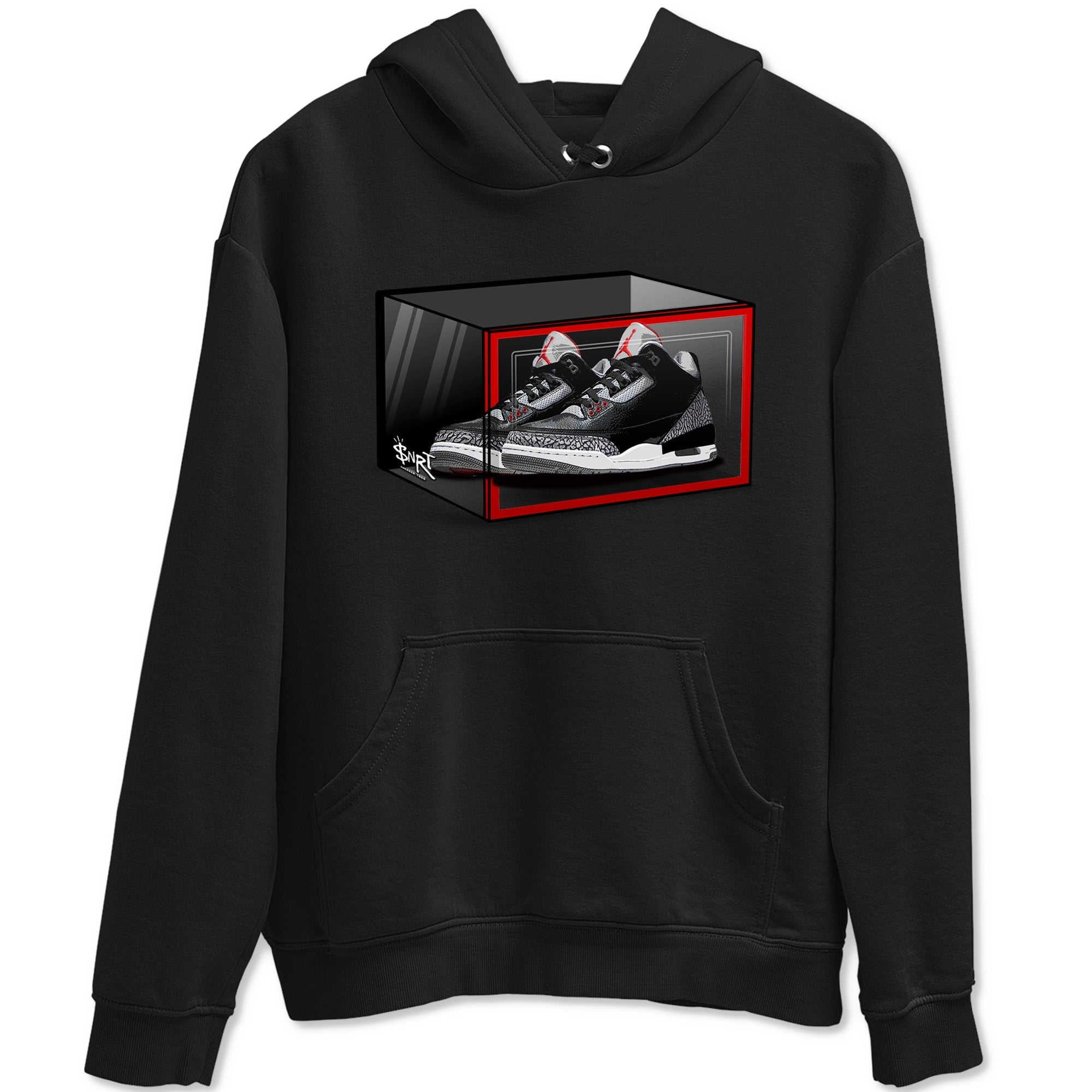 Shoe Box snkmatch Tees - Air Jordan 3 Black Cement