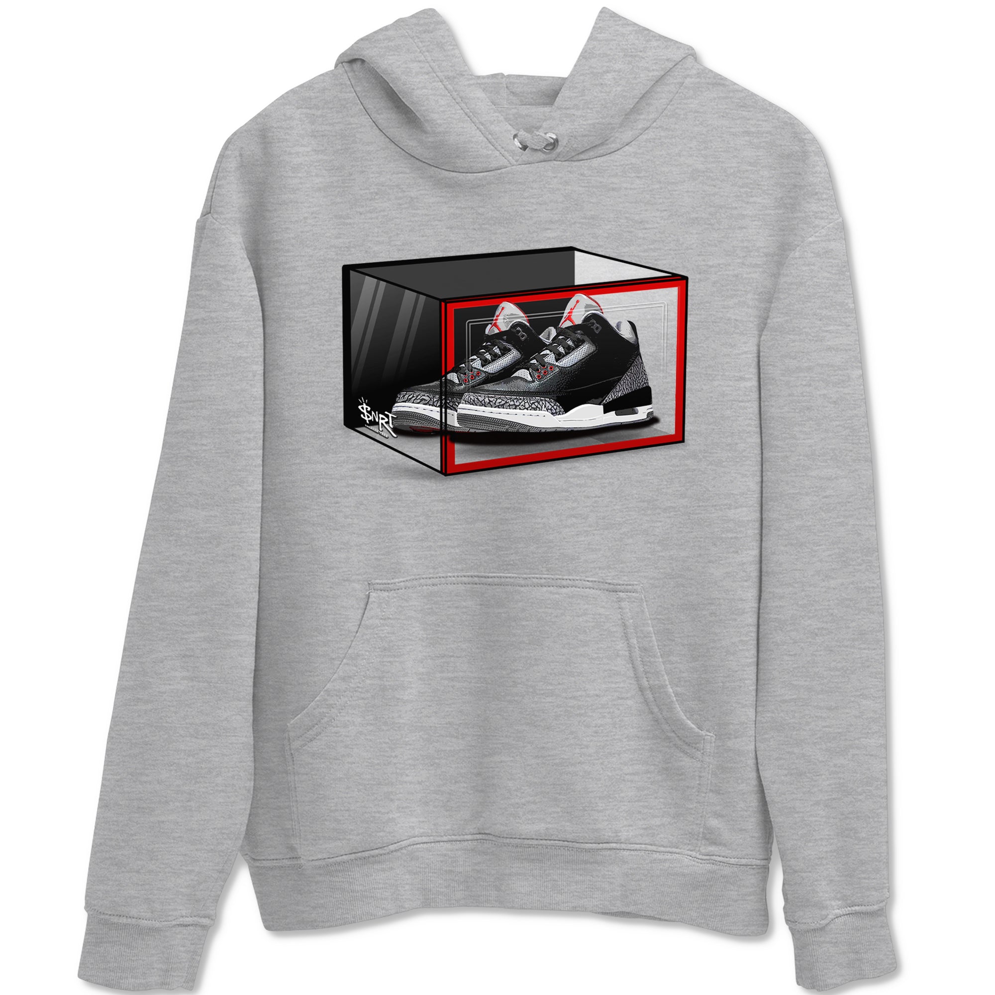 Shoe Box snkmatch Tees - Air Jordan 3 Black Cement