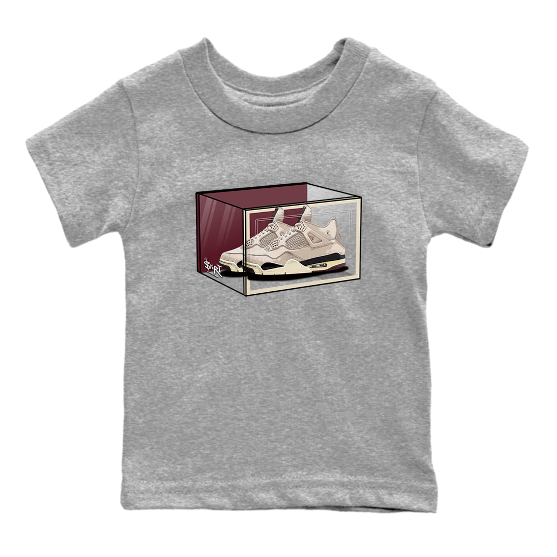 Shoe Box snkmatch Tees Kids - Air Jordan 4 A Ma Maniere x Fossil Stone