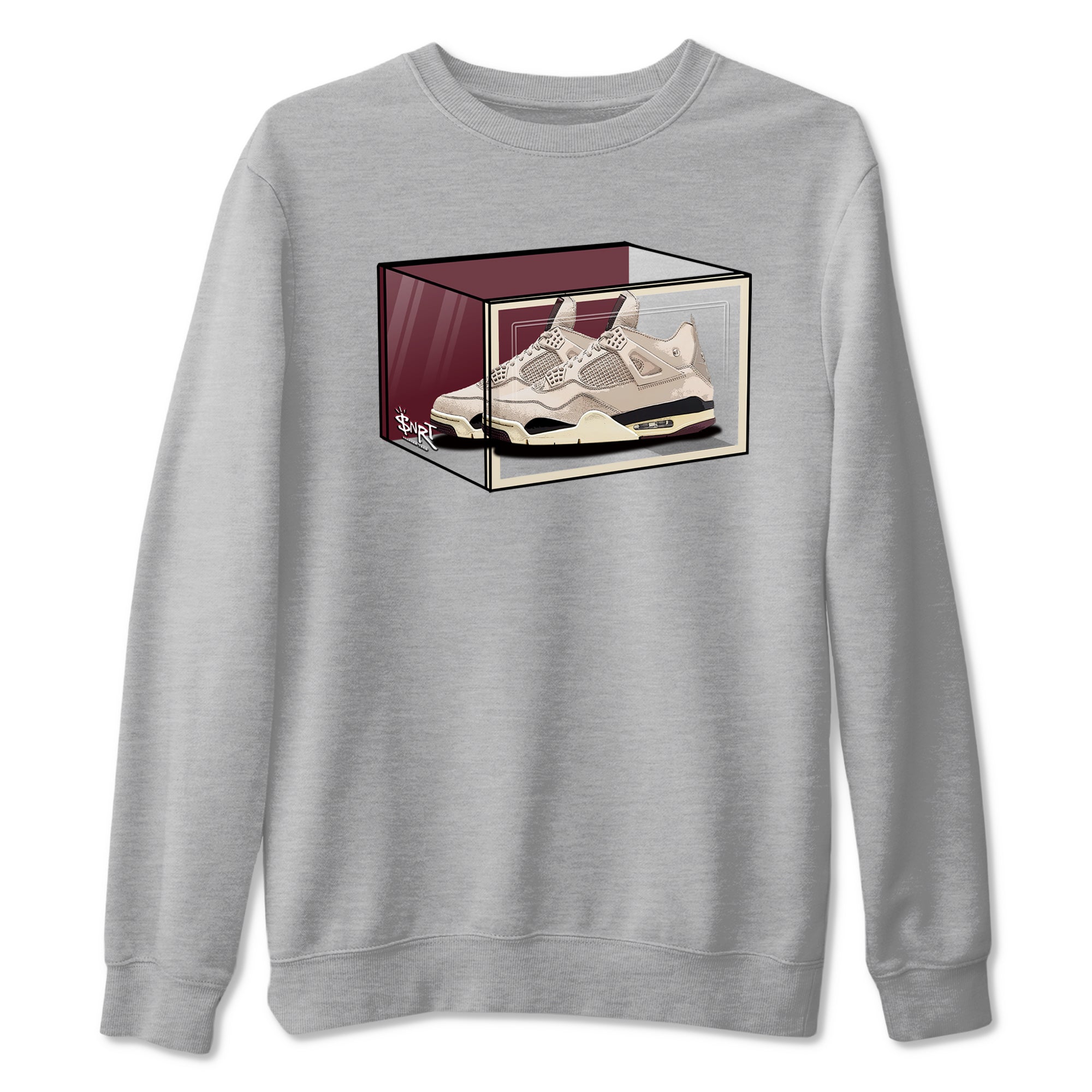 Shoe Box snkmatch Tees - Air Jordan 4 A Ma Maniere x Fossil Stone