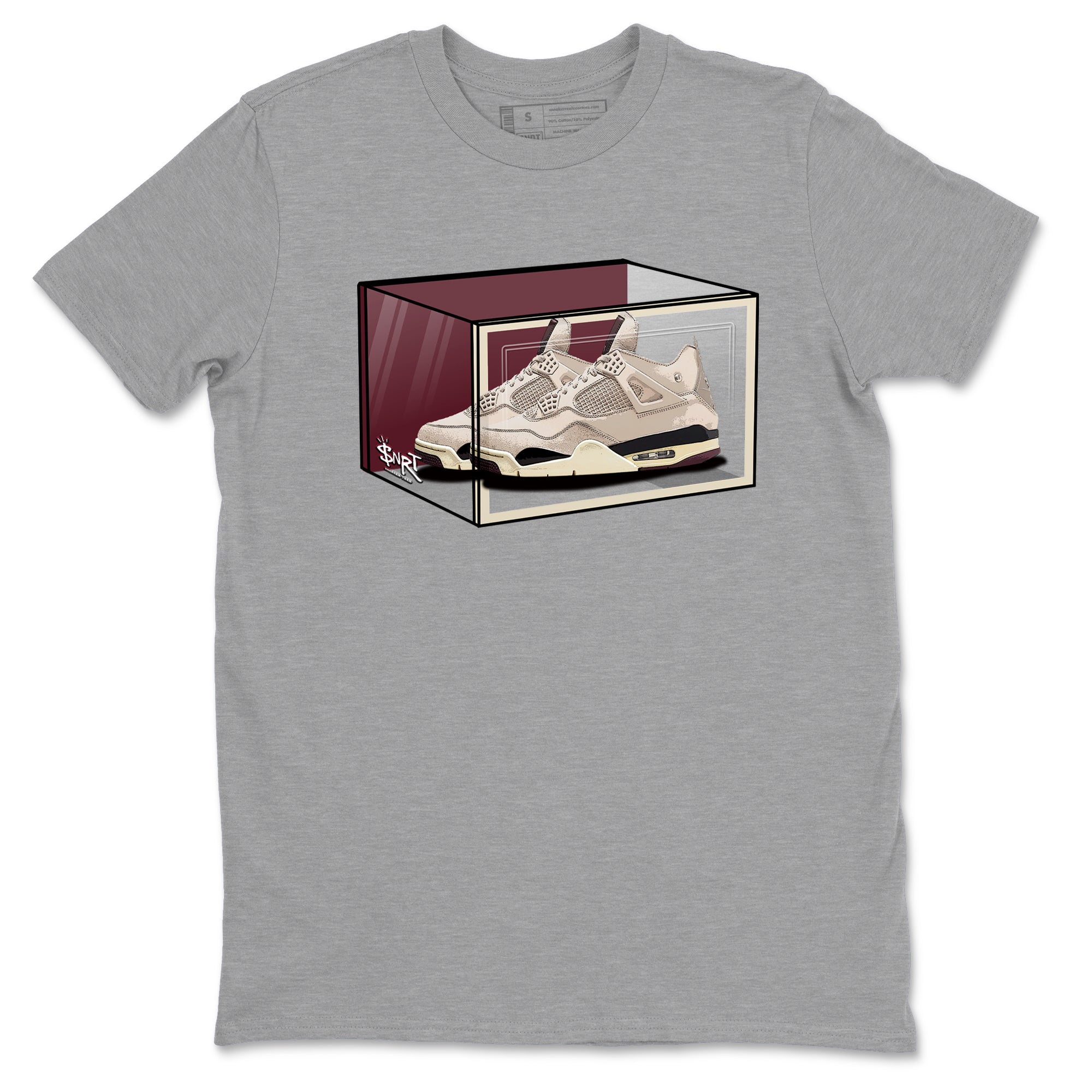 Shoe Box snkmatch Tees - Air Jordan 4 A Ma Maniere x Fossil Stone