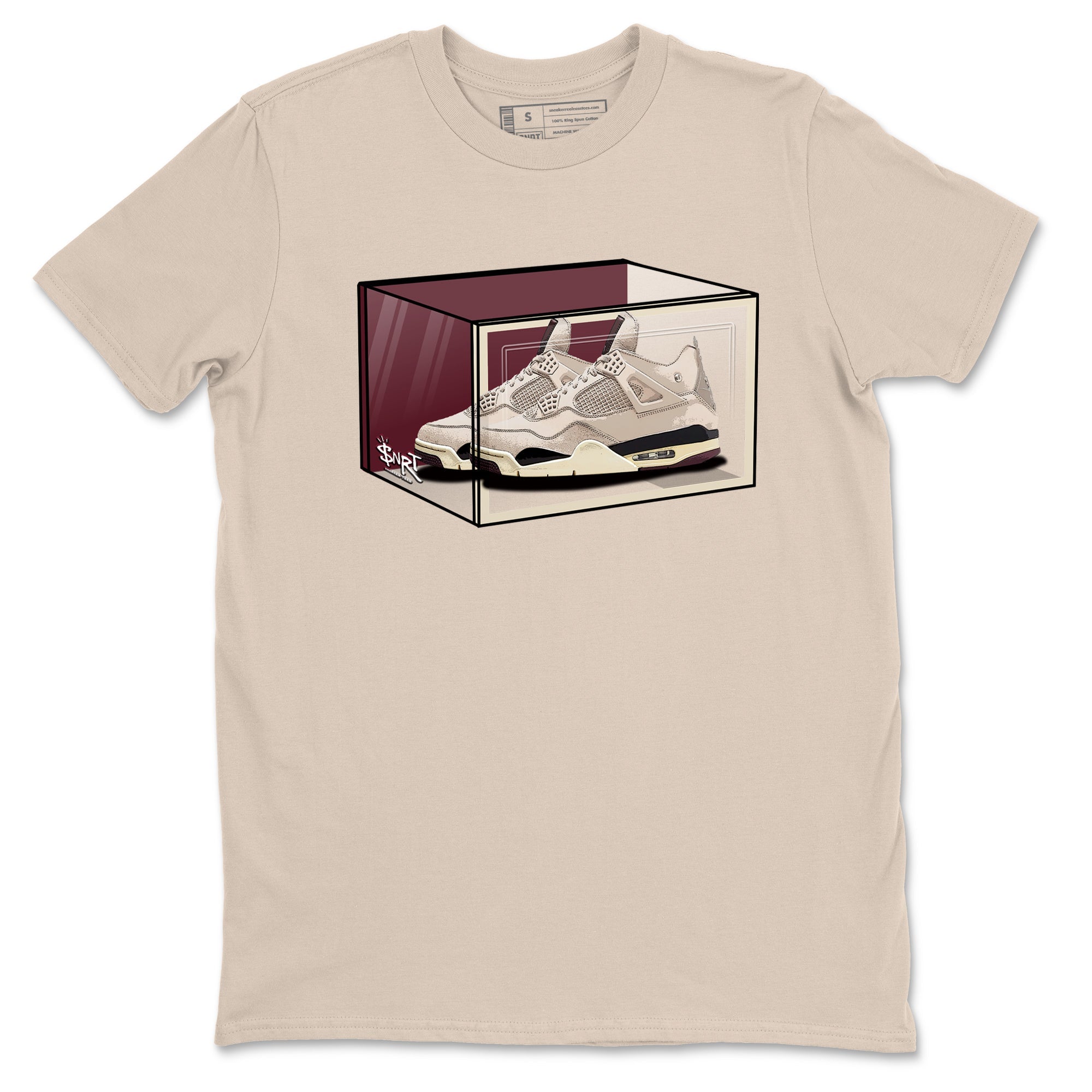Shoe Box snkmatch Tees - Air Jordan 4 A Ma Maniere x Fossil Stone