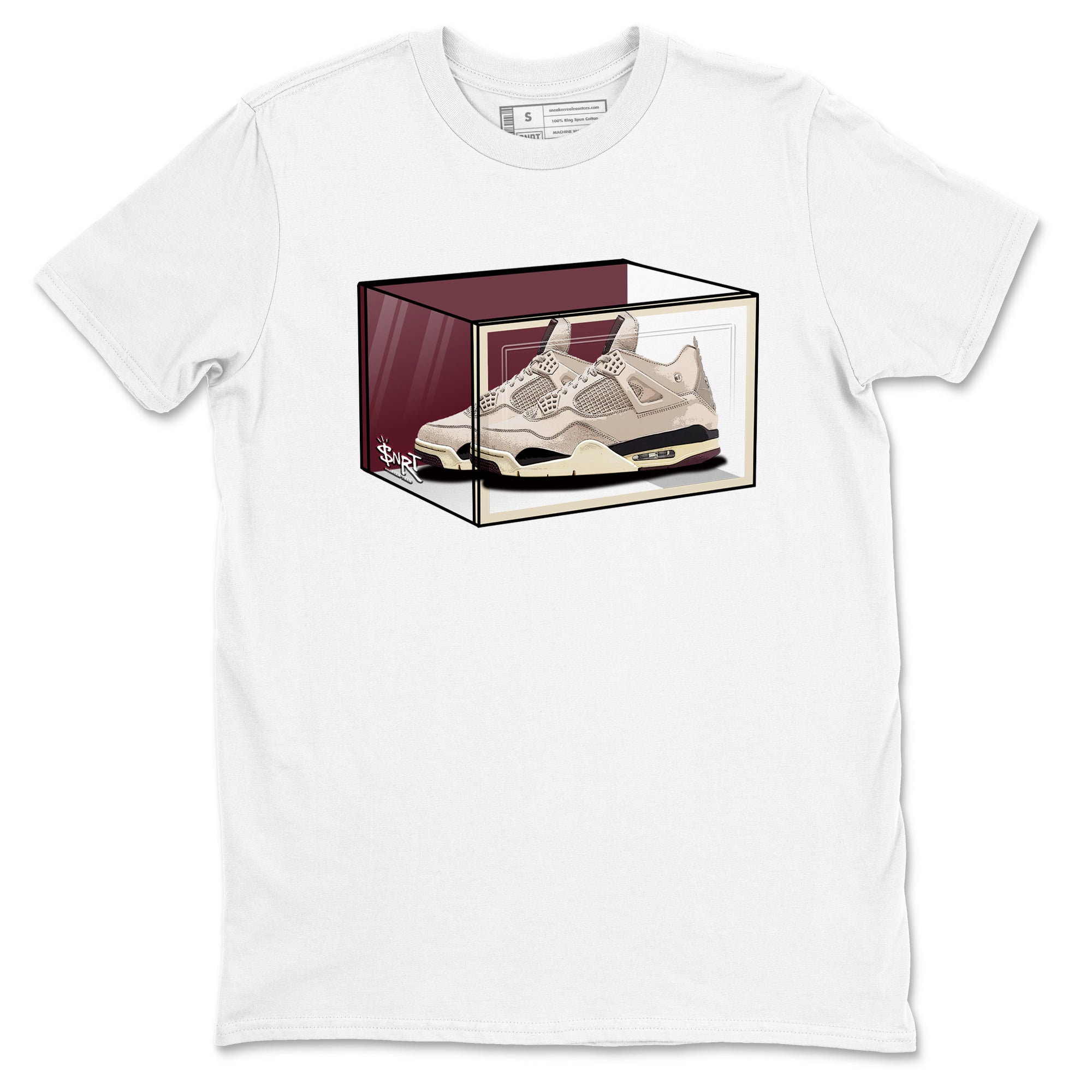 Shoe Box snkmatch Tees - Air Jordan 4 A Ma Maniere x Fossil Stone