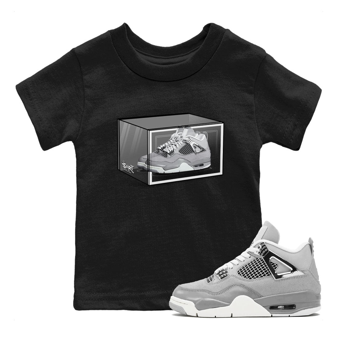 Shoe Box snkmatch Tee Kids - Air Jordan 4 Frozen Moments