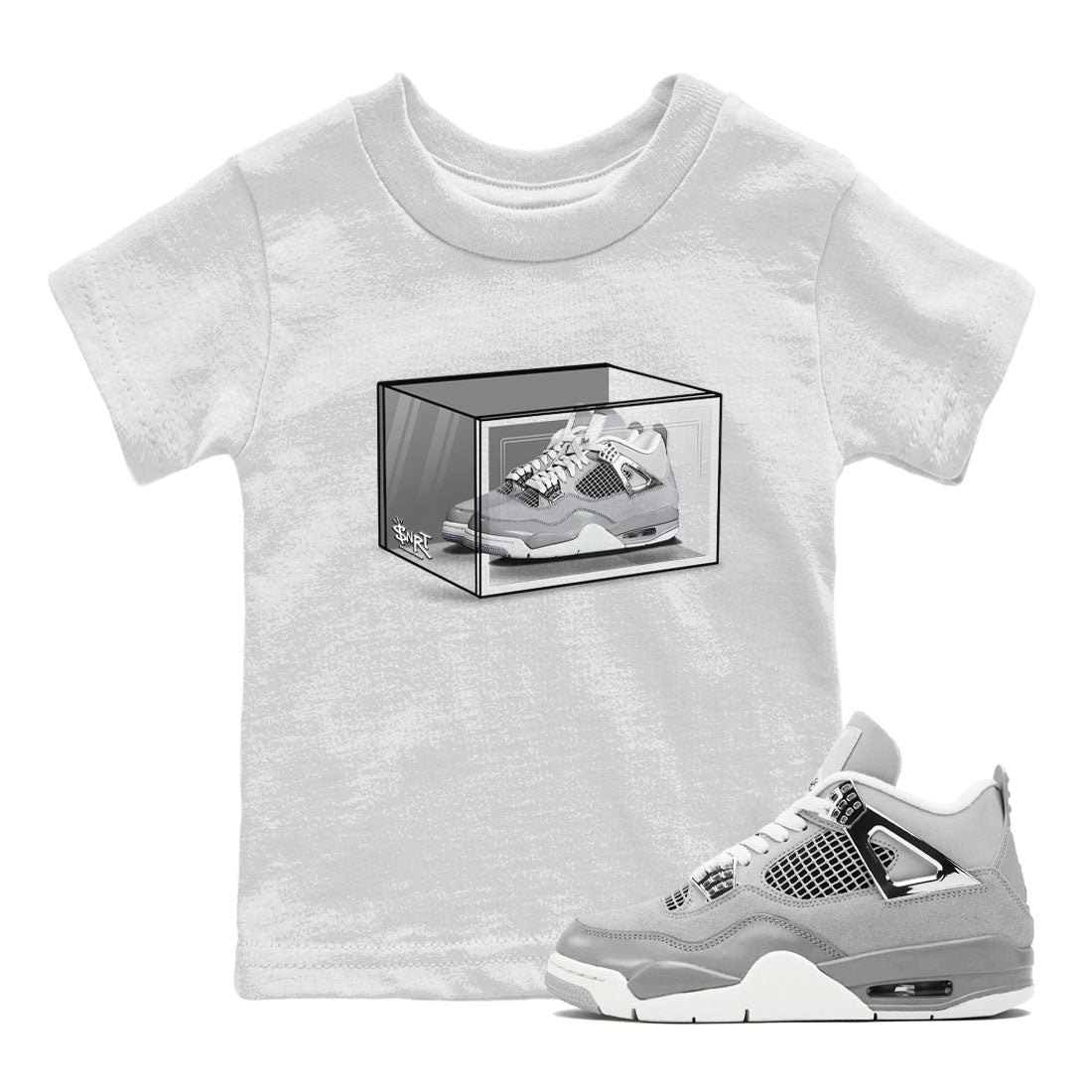 Shoe Box snkmatch Tee Kids - Air Jordan 4 Frozen Moments