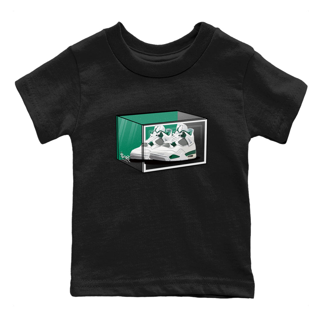 Shoe Box snkmatch Tees Kids - Air Jordan 4 Oxidized Green