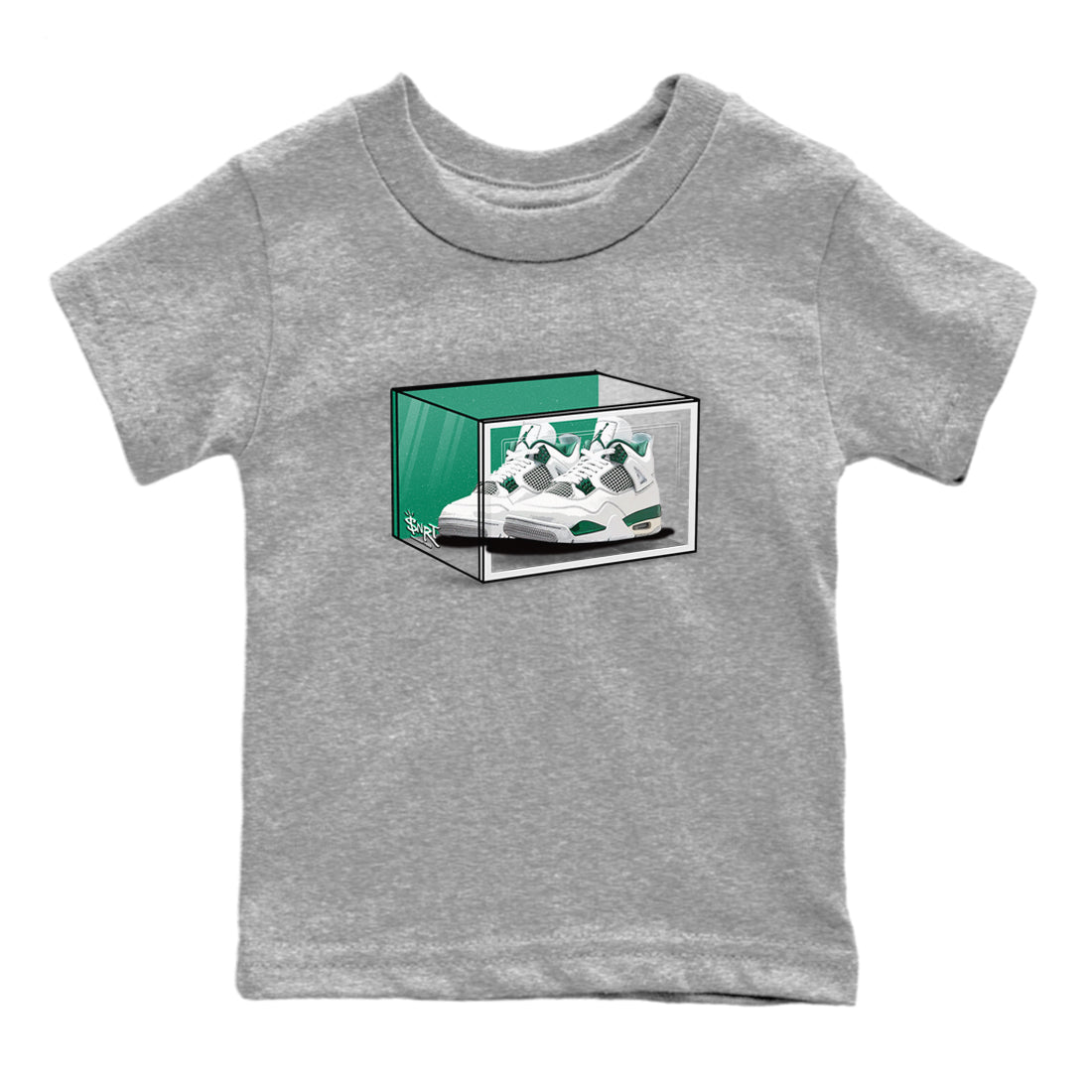 Shoe Box snkmatch Tees Kids - Air Jordan 4 Oxidized Green