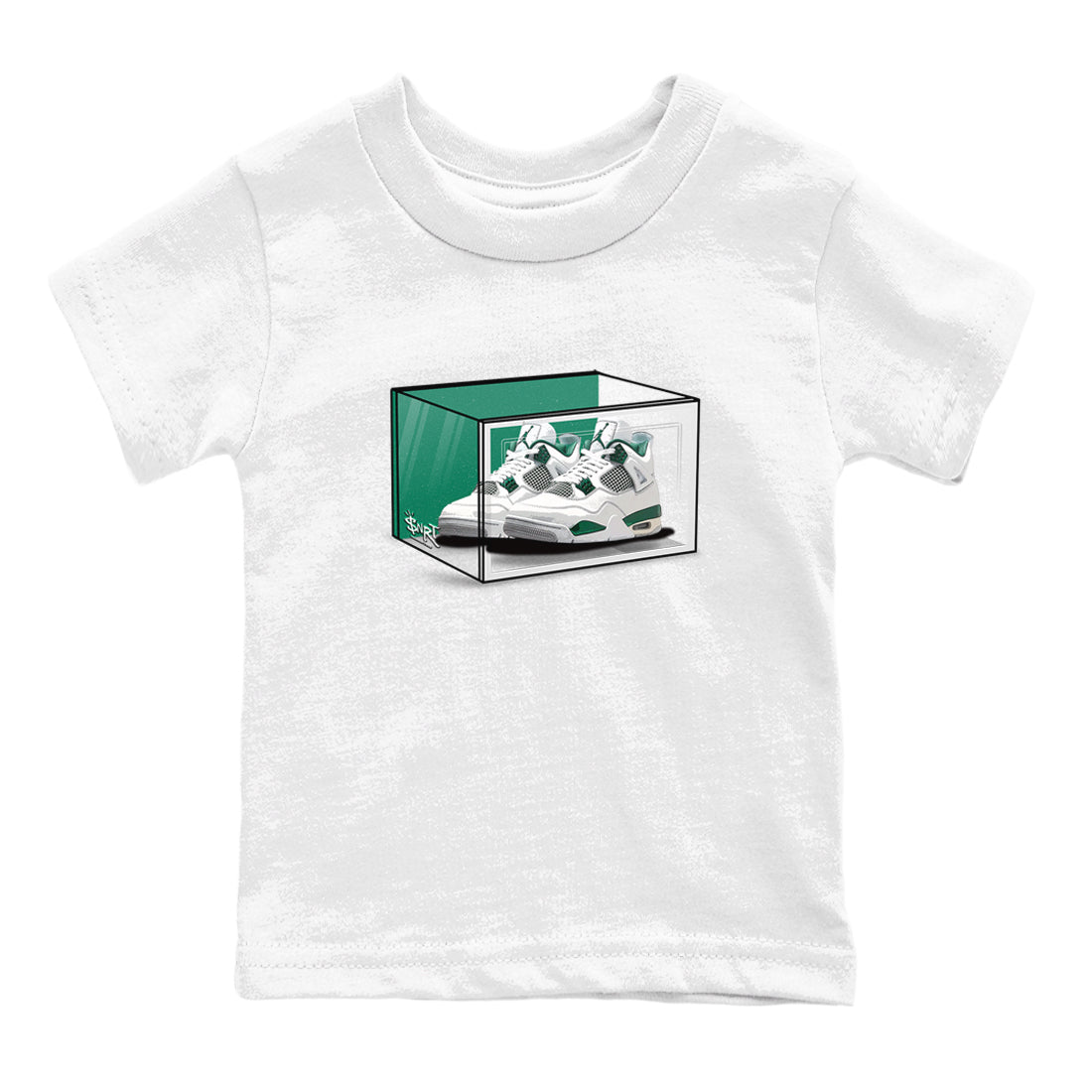 Shoe Box snkmatch Tees Kids - Air Jordan 4 Oxidized Green