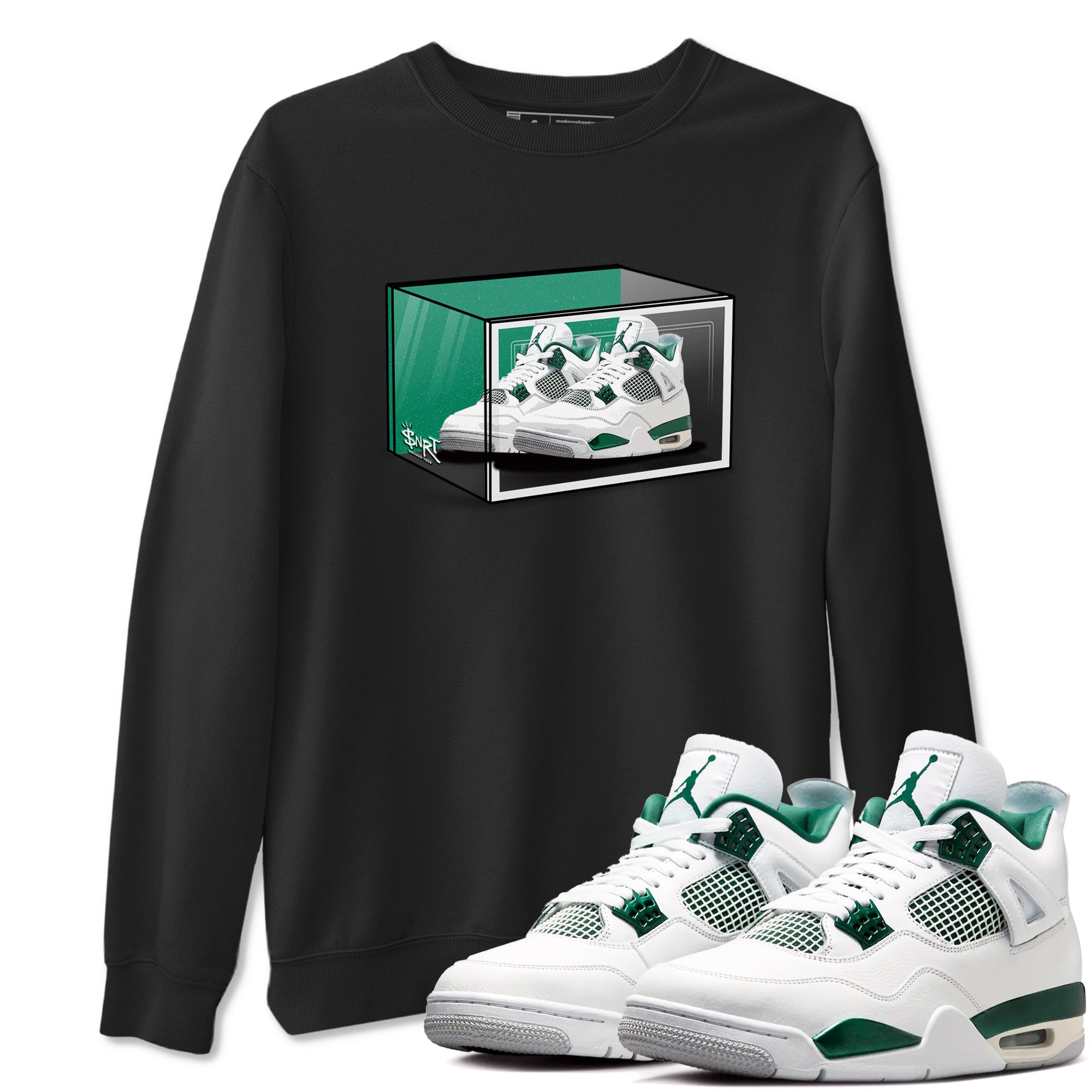 Shoe Box snkmatch Tees - Air Jordan 4 Oxidized Green