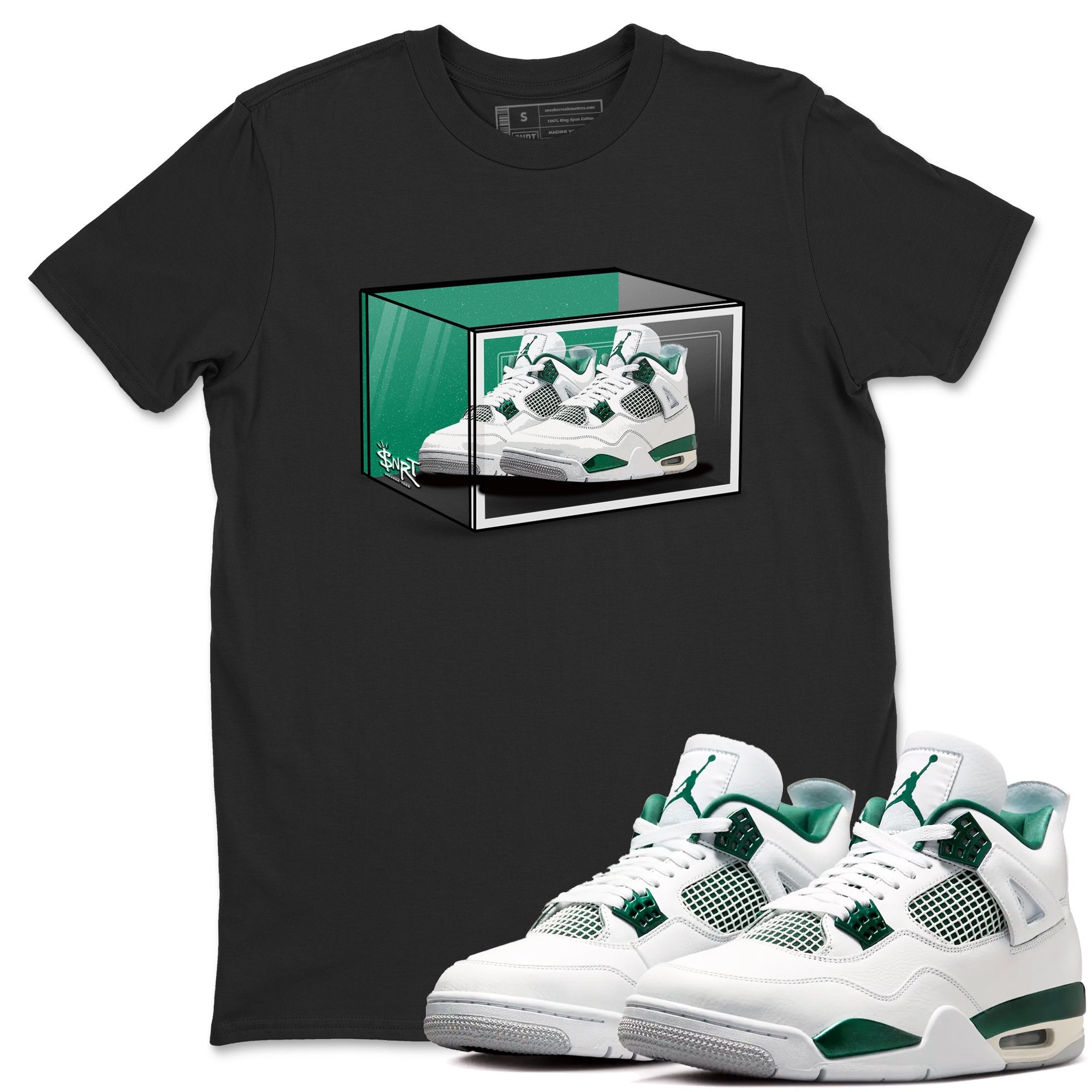 Shoe Box snkmatch Tees - Air Jordan 4 Oxidized Green