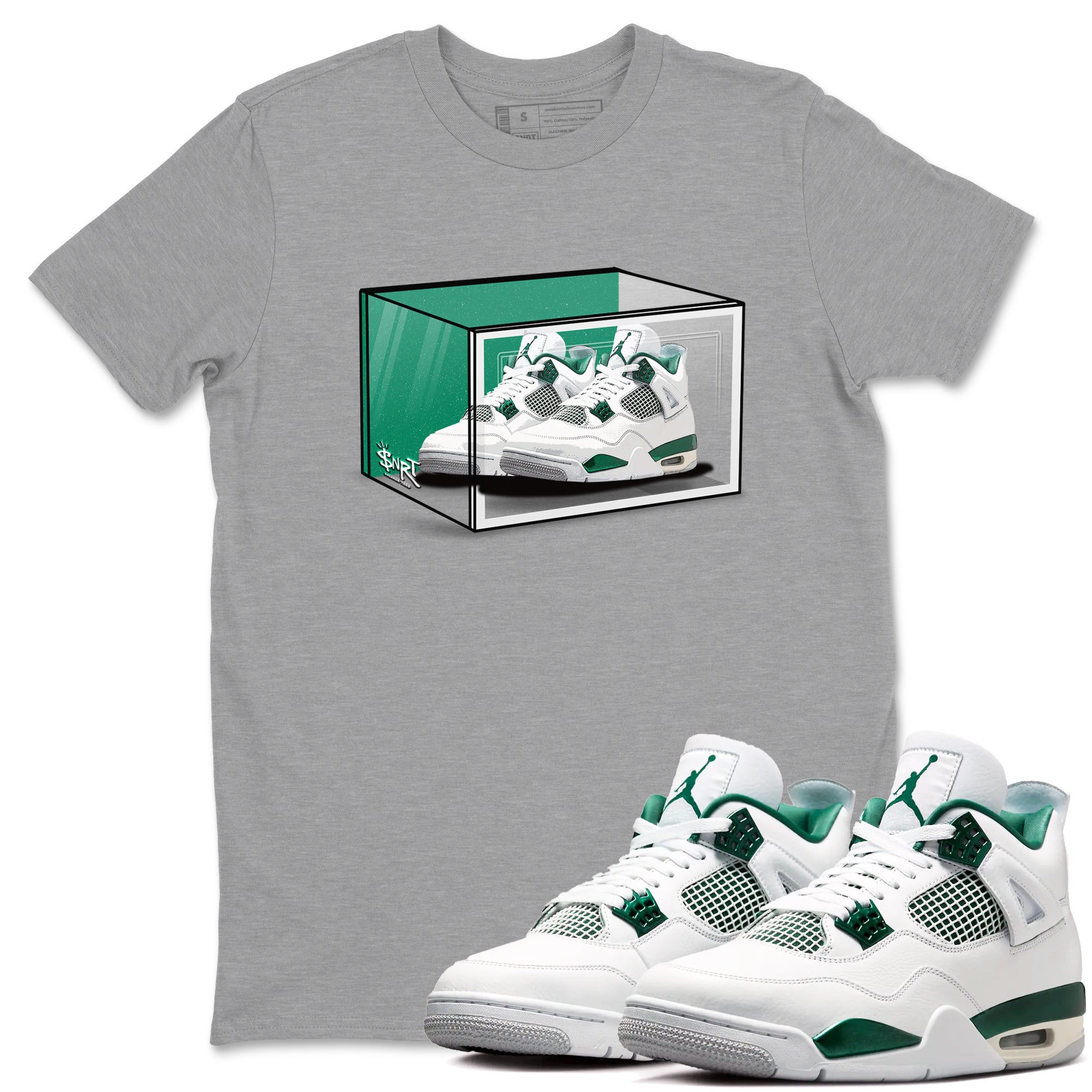 Shoe Box snkmatch Tees - Air Jordan 4 Oxidized Green