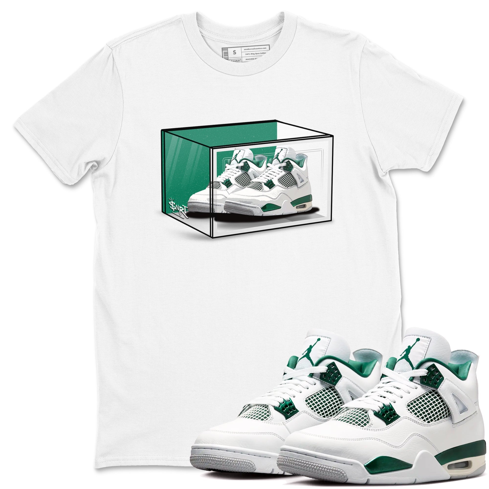 Shoe Box snkmatch Tees - Air Jordan 4 Oxidized Green