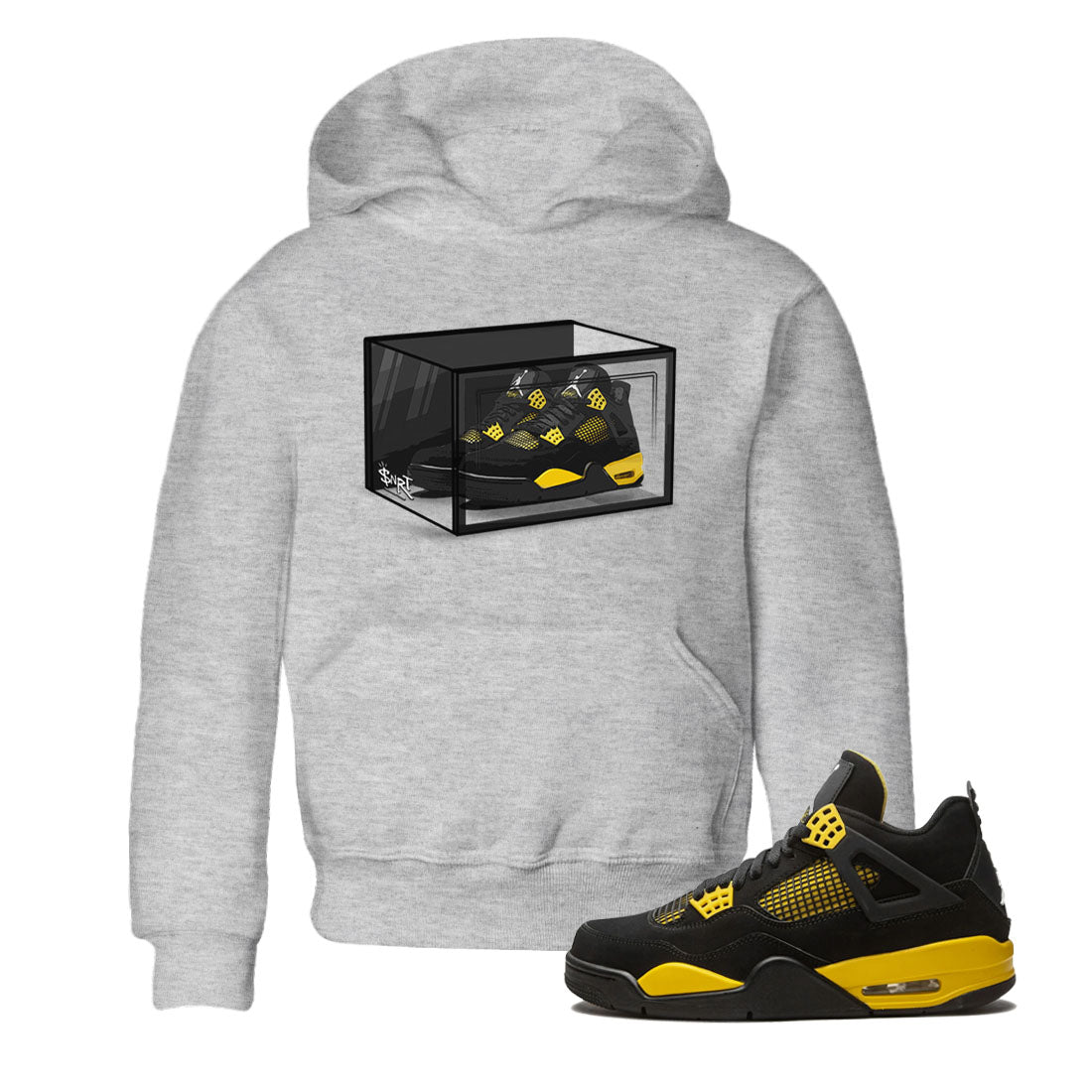Shoe Box Kids Tops - Air Jordan 4 Thunder
