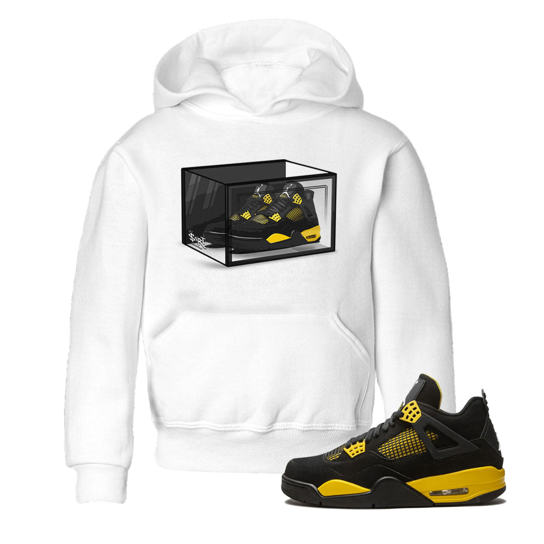Shoe Box Kids Tops - Air Jordan 4 Thunder